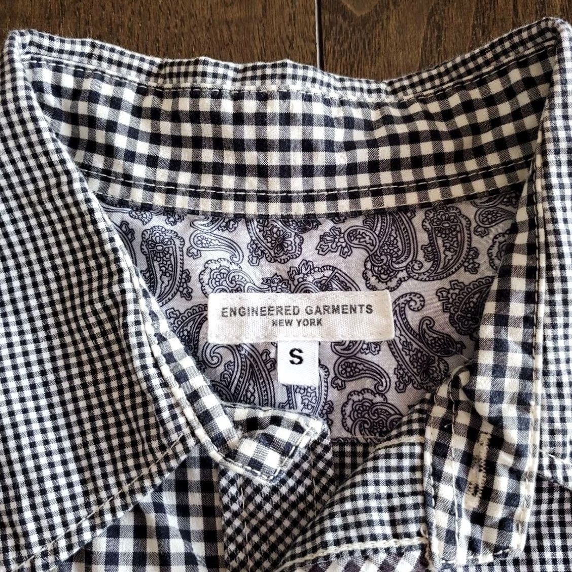 Engineered Garments ENGINEERED GARMENTS Shirt Size S Gray Blue Gingham Check Long Sleeve Pre-owned Size US S / EU 44-46 / 1 - 2 Thumbnail