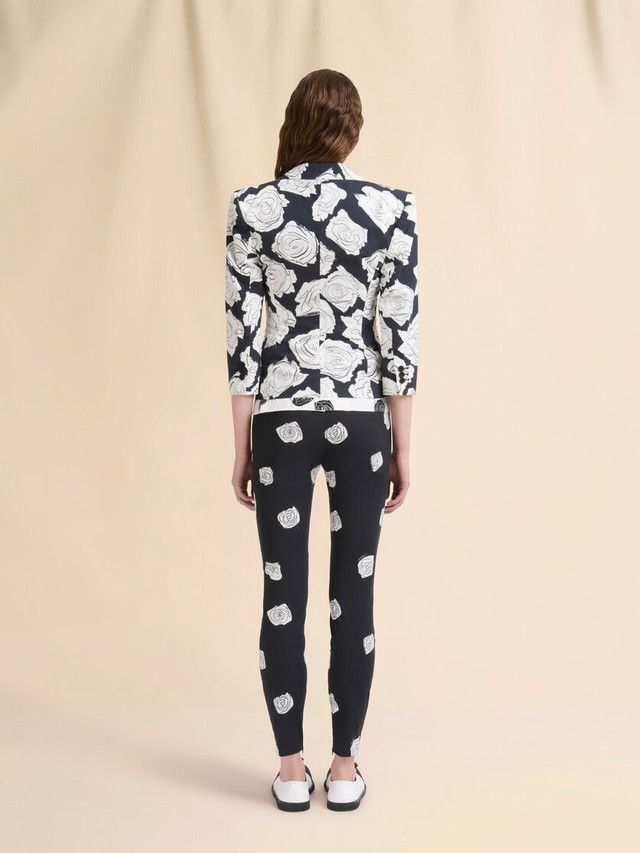 Marni o1w1db10326 Poplin Jacket With Aurora Print in Black/White Size S / US 4 / IT 40 - 3 Thumbnail