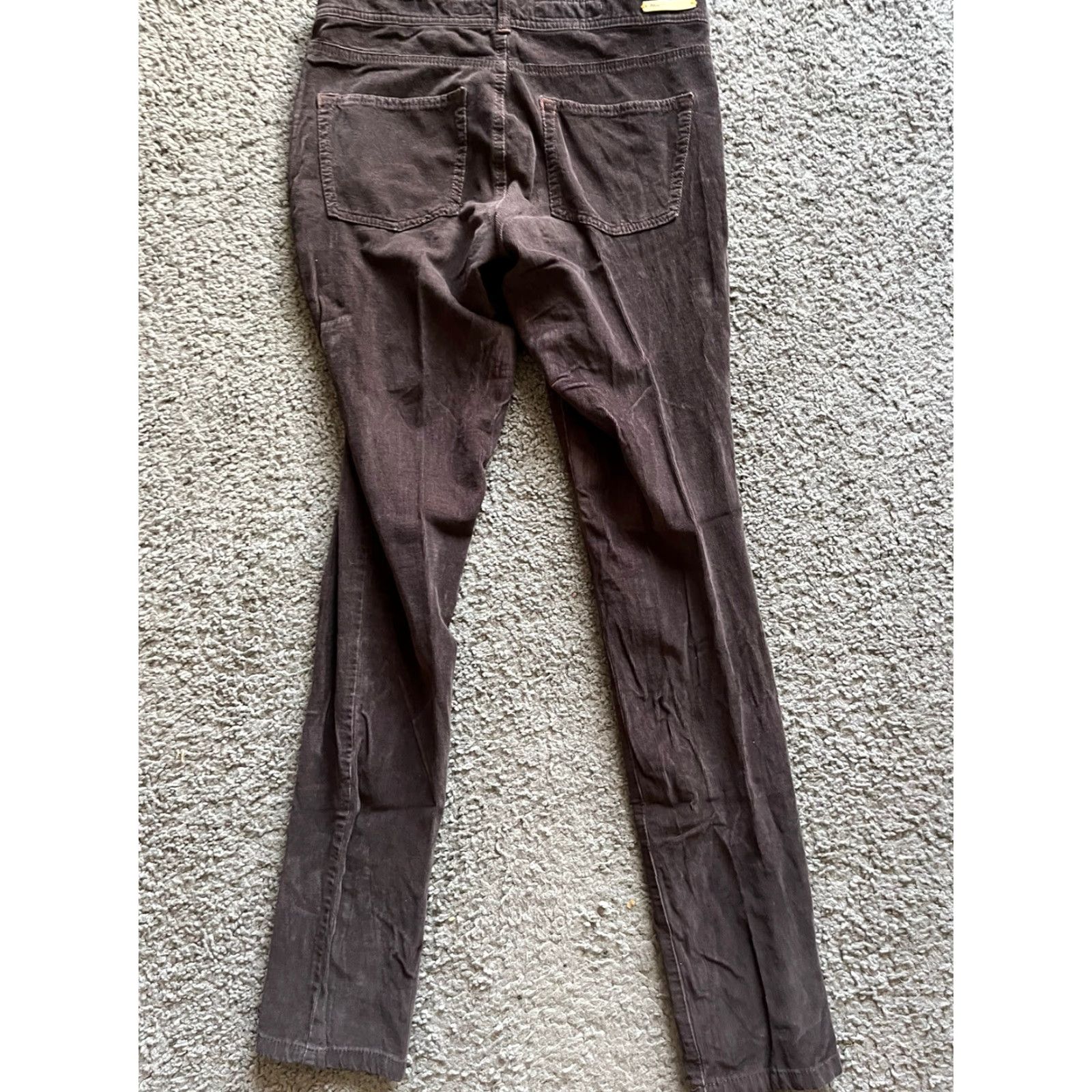Vintage Pilcro and the Letterpress Serif Pants Womens 30 Corduroy Brown Cotton 30 Actual Chino Slim Flat Front Stretch Size 30" / US 8 / IT 44 - 4 Thumbnail