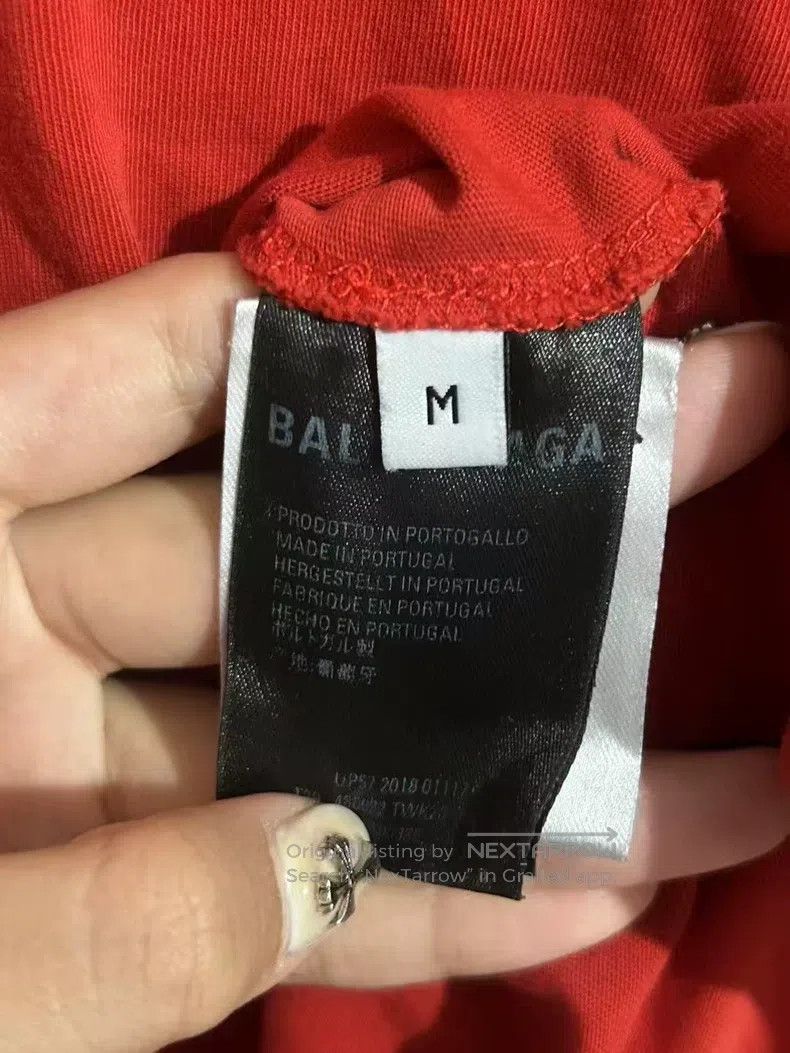 Balenciaga Balenciaga Red Coke Wave Short Sleeve T-Shirt Size US M / EU 48-50 / 2 - 4 Thumbnail