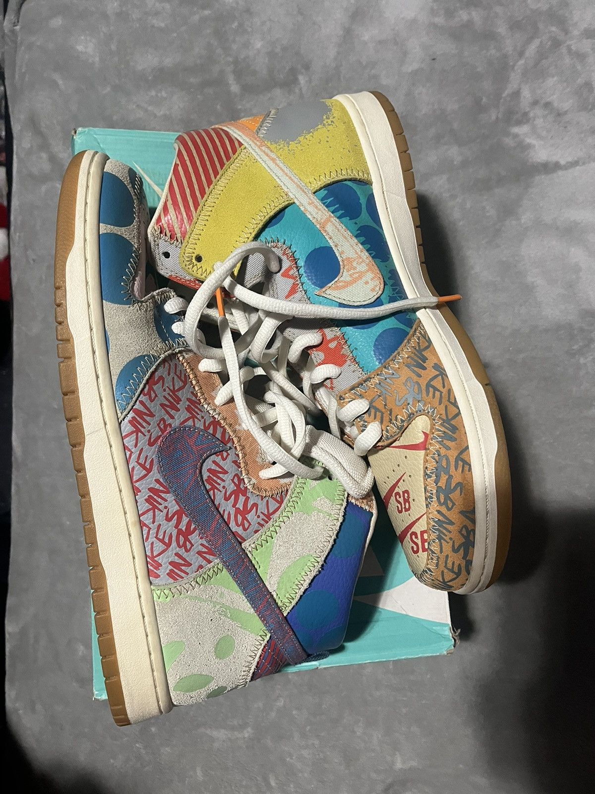 Nike SB Nike Dunk SB High Thomas Campbell “What The” Size US 14 / EU 47 - 3 Thumbnail