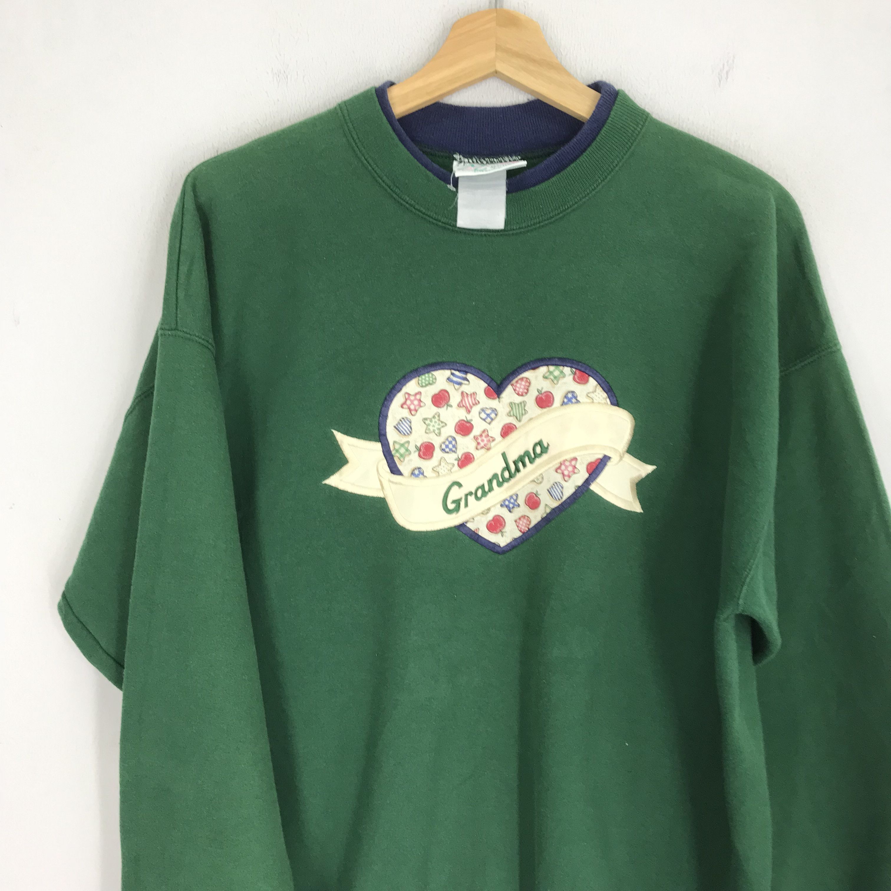 Vintage Vintage 90's Grandma Embroidery Sweatshirt - 414 Size US L / EU 52-54 / 3 - 6 Thumbnail