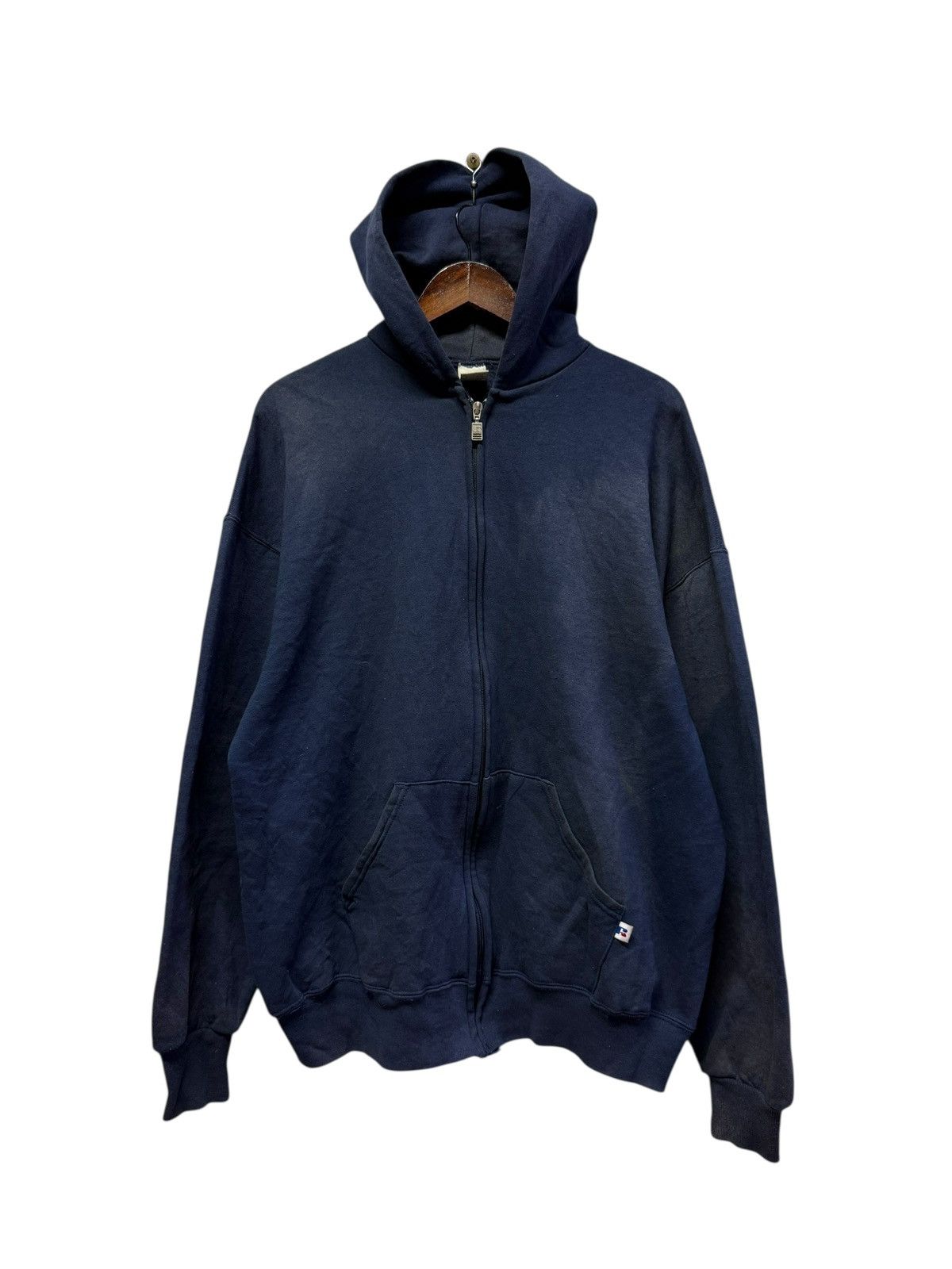 Russell Athletic Vintage Russell Atletic Zipper Hoodie Distressed Size US XL / EU 56 / 4 - 1 Thumbnail