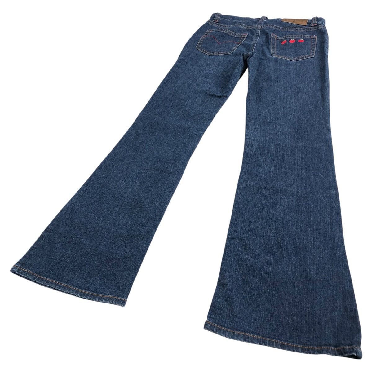 Angel Blue × If Six Was Nine × Le Grande Bleu (L.G.B.) Y2K Angel Blue Flared Jeans BootCut Denim Size US 27 - 17 Thumbnail