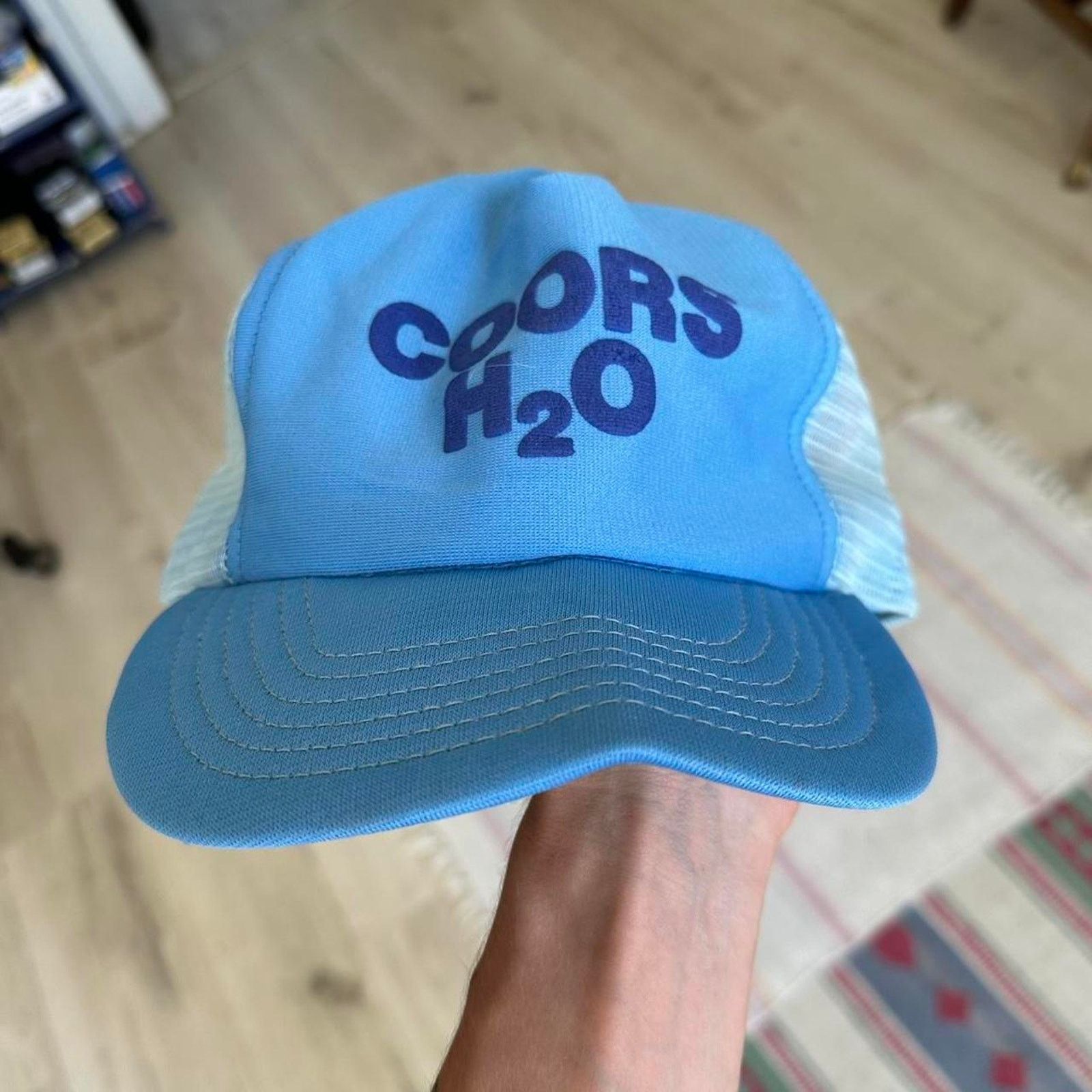 Vintage Rare 70s 80s Thrashed Mesh Coors H2O Beer Trucker Hat Cap Size ONE SIZE - 6 Thumbnail