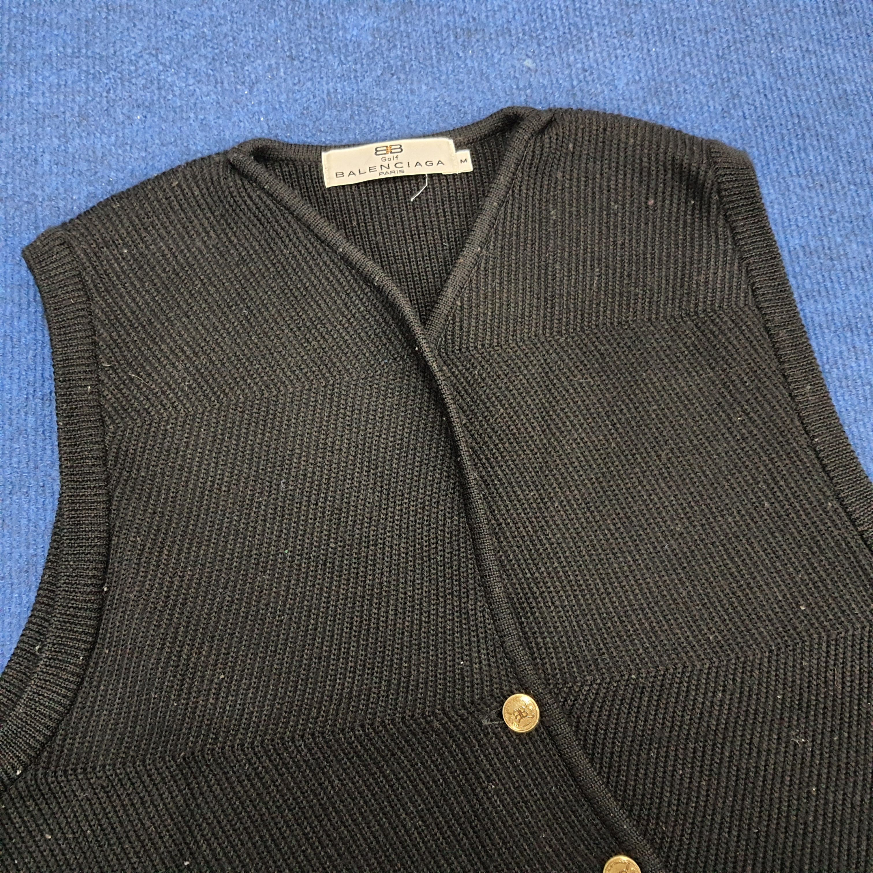 Balenciaga × Vintage Vintage Balenciaga Paris Knitwear Vests Size S / US 4 / IT 40 - 2 Thumbnail