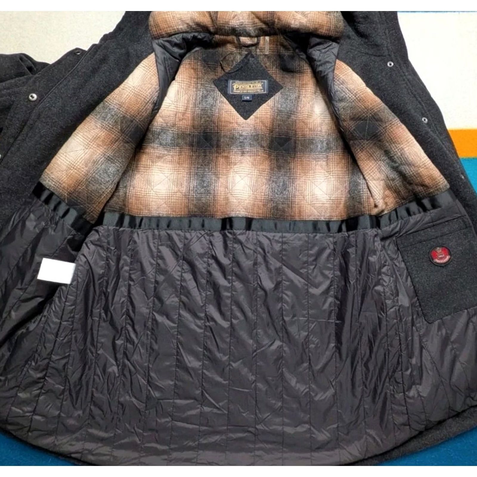Pendleton Pendleton West Haven Wool Jacket Hooded Full Zip Insulated Quilt Line Grey L Women Size L / US 10 / IT 46 - 7 Thumbnail