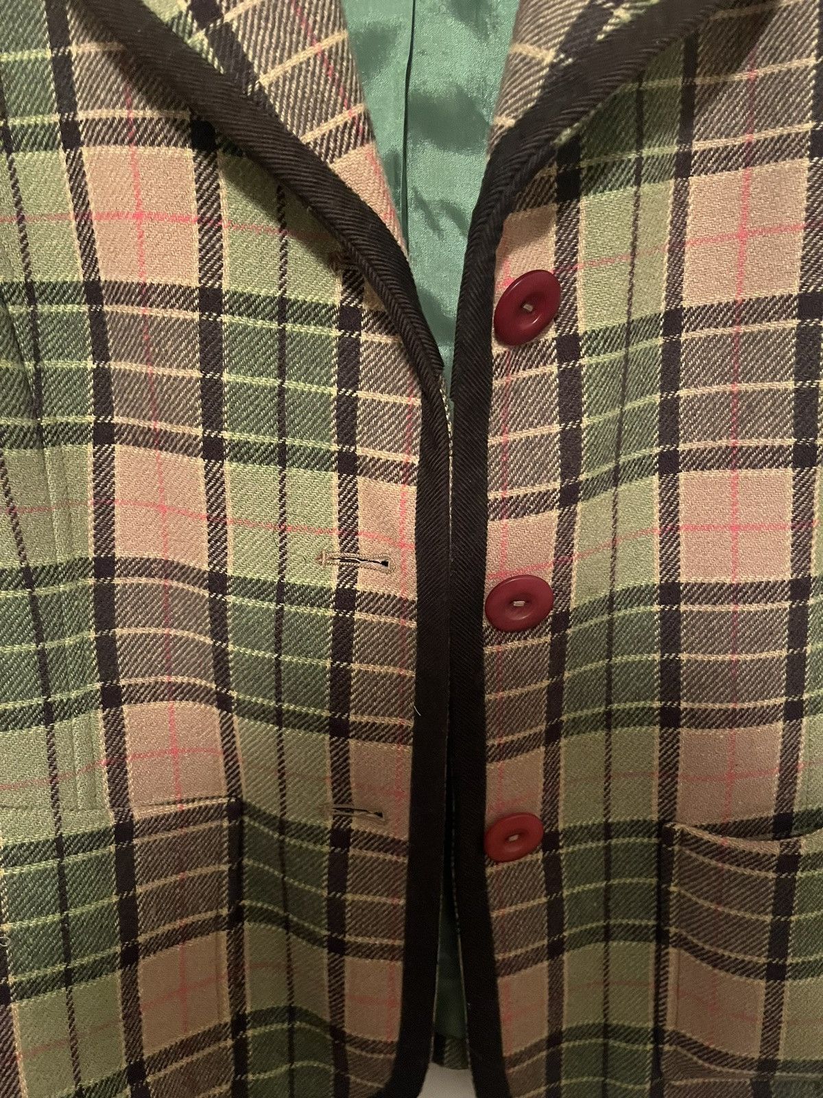 Vintage Plaid wool blazer Size US S / EU 44-46 / 1 - 8 Thumbnail
