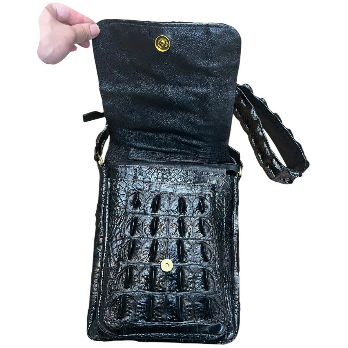 Japanese Brand × Vintage Crocodile leather messenger bag Size ONE SIZE - 2 Thumbnail