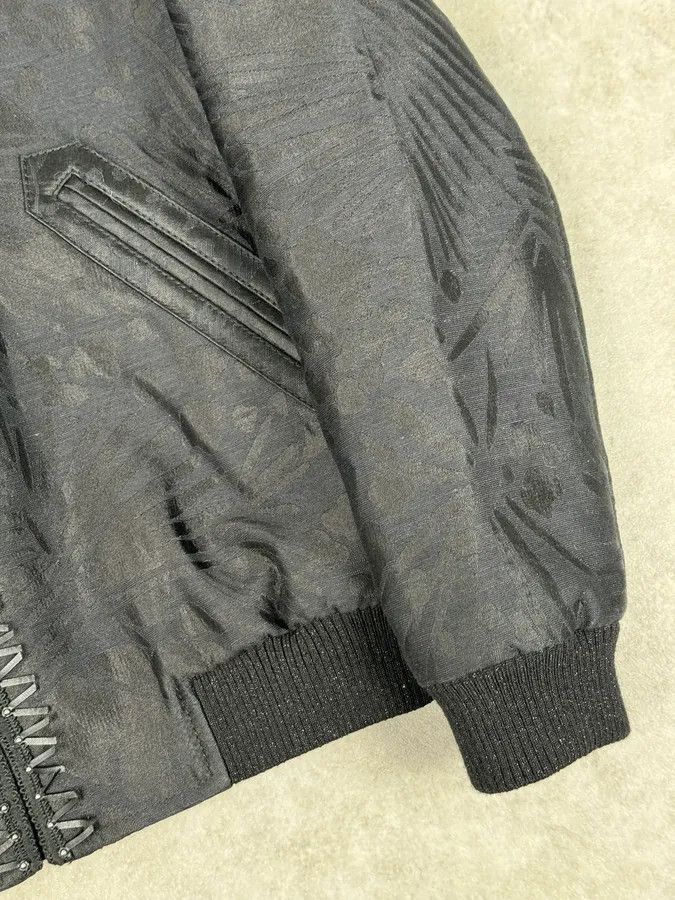 Saint Laurent Paris SS2021 Saint Laurent Black Nylon Ruched Zip Bomber Jacket Size XS / US 0-2 / IT 36-38 - 9 Thumbnail