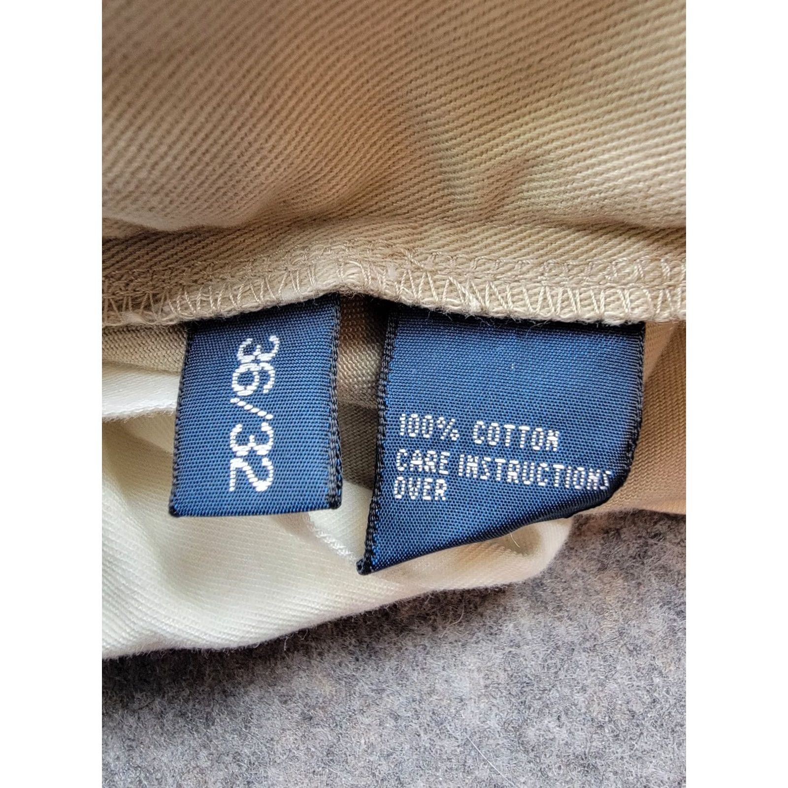 Polo Ralph Lauren Polo Ralph Lauren Classic Chino Pants Mens 36x32 Beige Solid Logo Slim Fit Regular Size US M / EU 48-50 / 2 - 7 Thumbnail