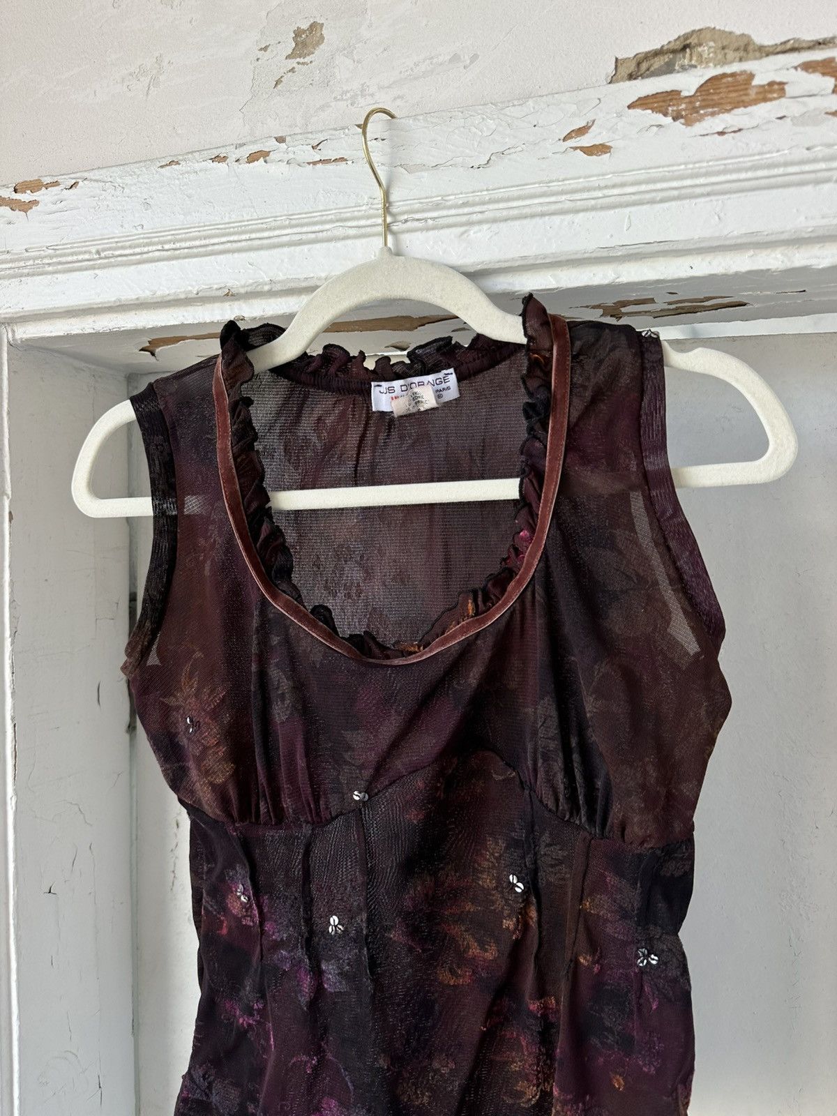 Beauty Beast × If Six Was Nine × Vintage Vintage Printed Mesh Top Size S / US 4 / IT 40 - 2 Thumbnail