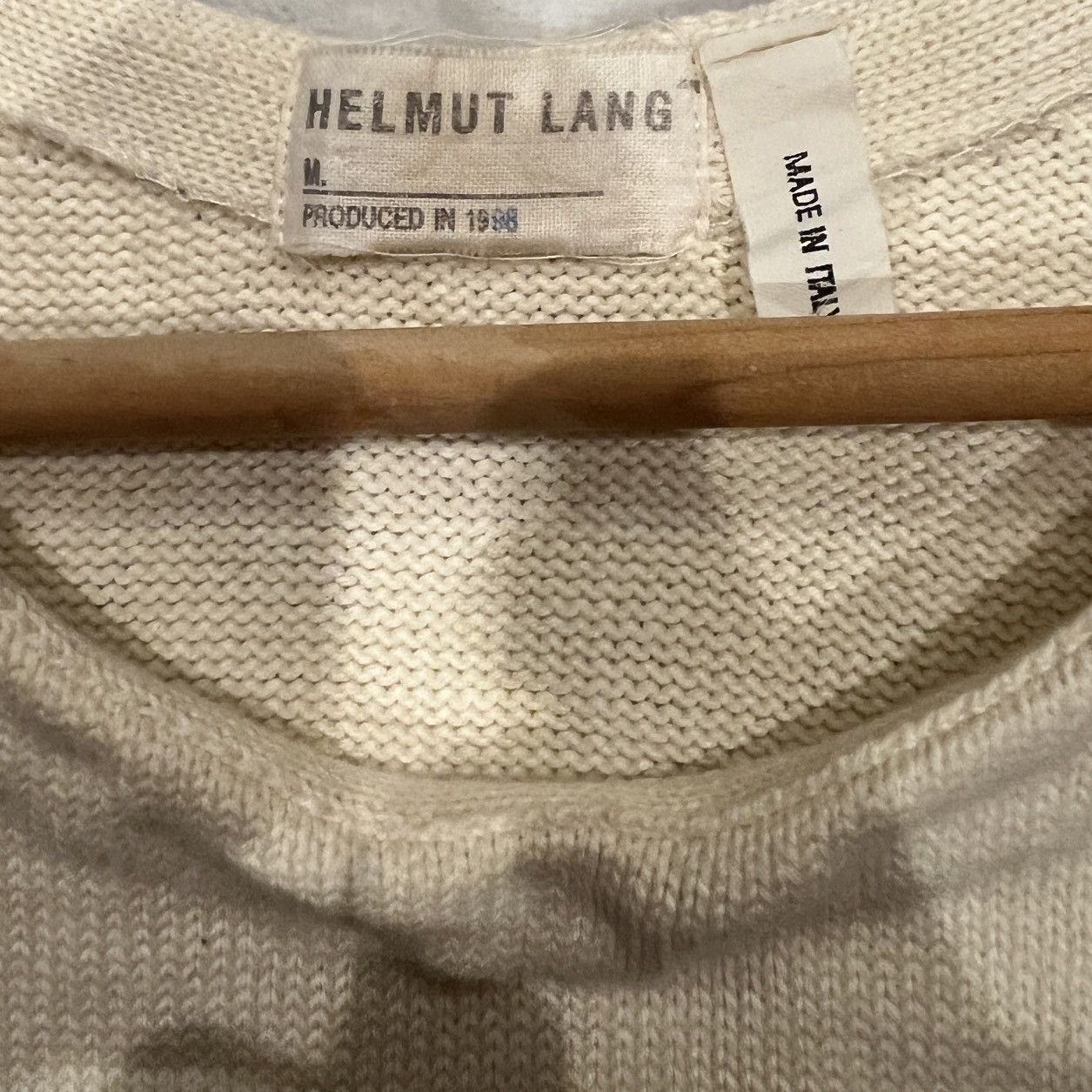 Helmut Lang 1998 Sleeveless Military Parka Sweater with Layered Hem Size US S / EU 44-46 / 1 - 2 Thumbnail