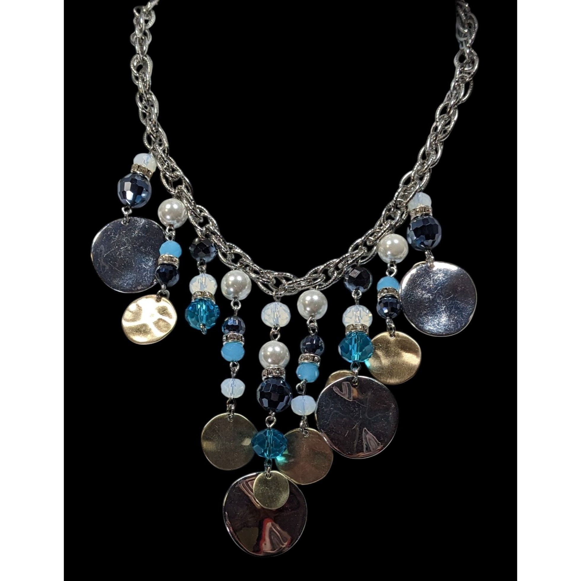 White House Black Market White House Black Market Bead And Disc Fringe Necklace Size ONE SIZE - 2 Thumbnail