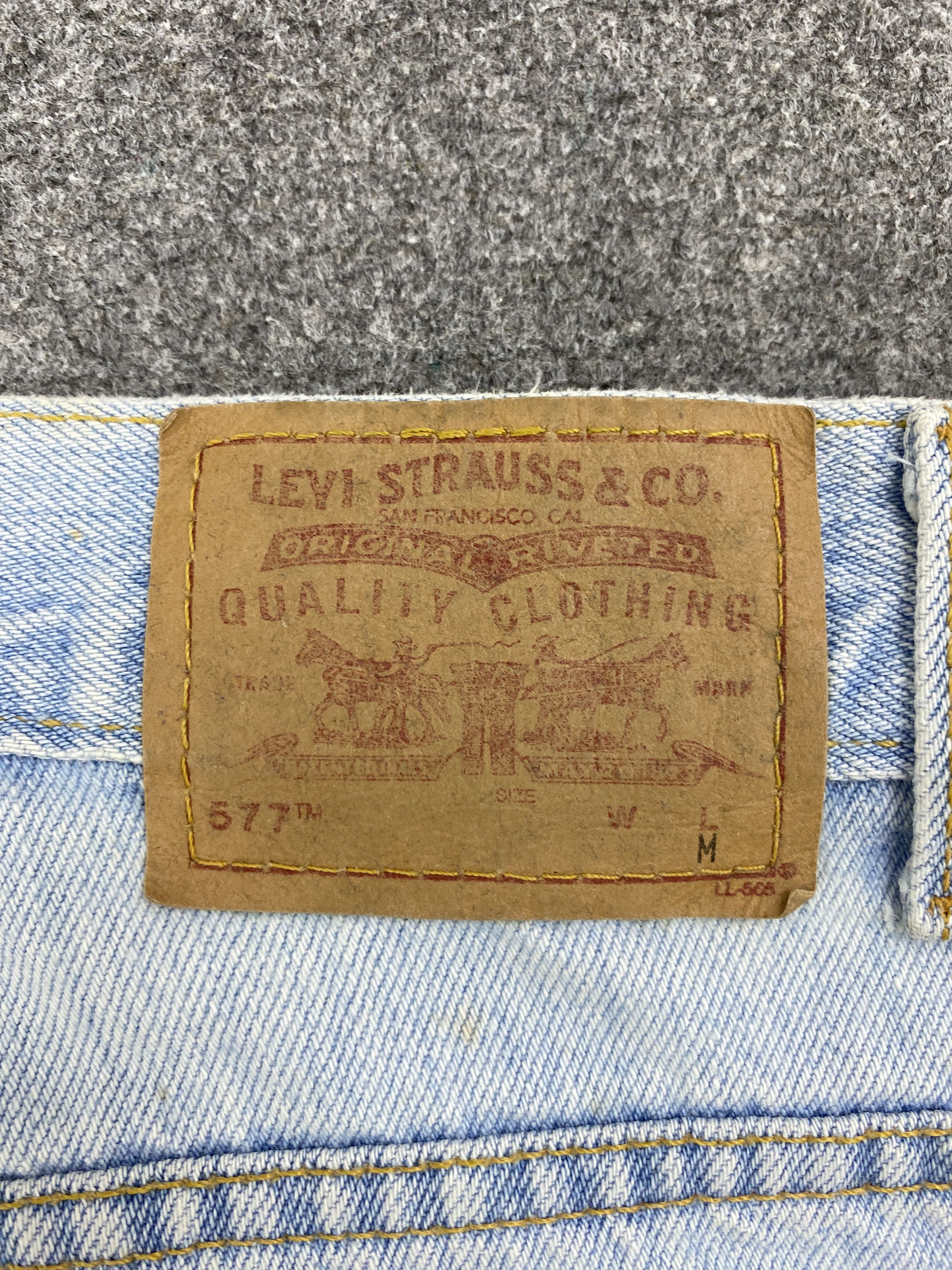 Levi's × Vintage Light Blue Vintage 90s Levis 577 Jeans Size US 32 / EU 48 - 5 Thumbnail