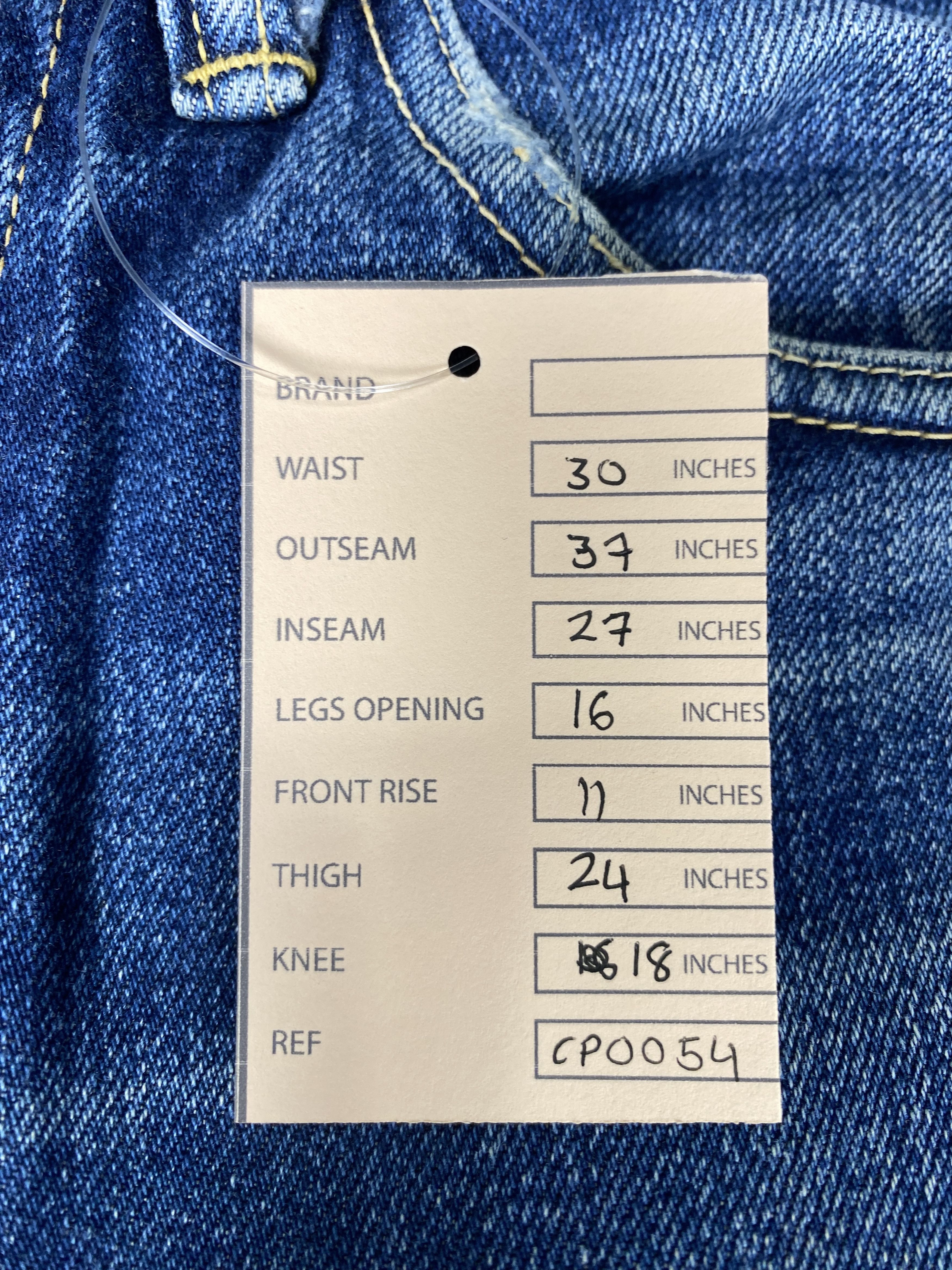 Japanese Brand 💢Selvedge Vintage Go West Faded Blue Jeans CP0054 Size US 30 / EU 46 - 12 Thumbnail