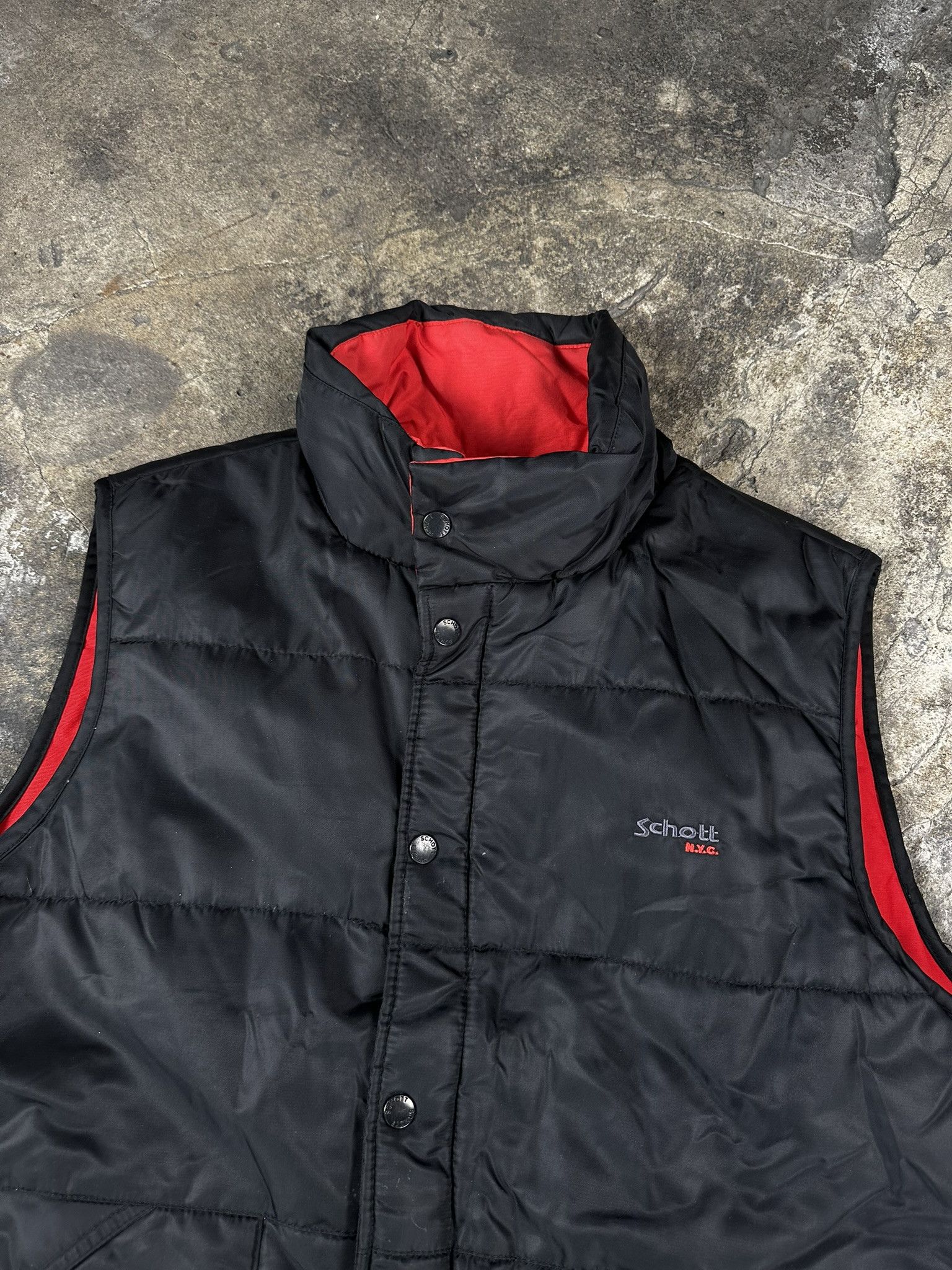 Schott Vintage Schott Reversible Puffer Vest Size US L / EU 52-54 / 3 - 5 Thumbnail