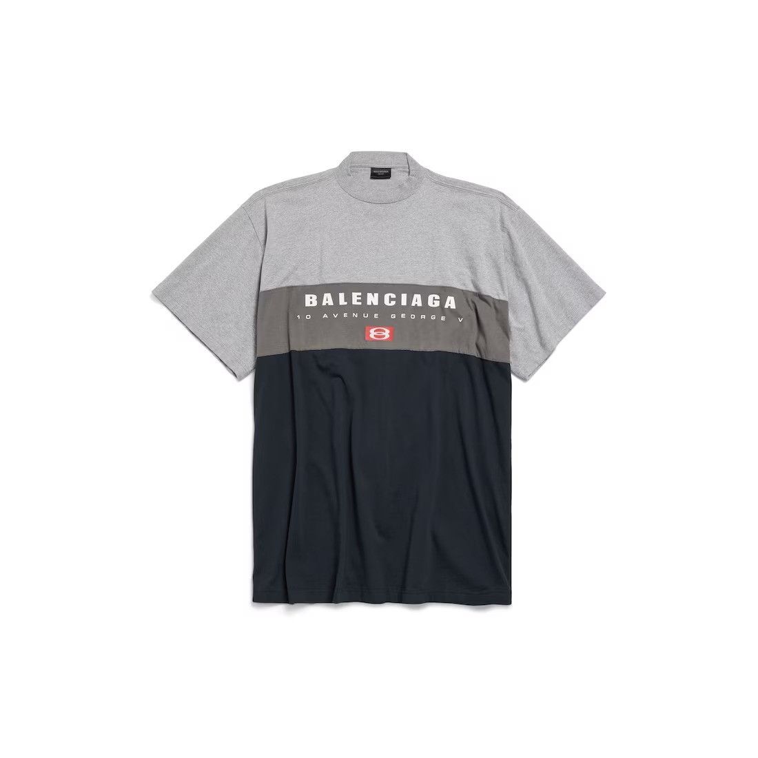 Balenciaga o1tr1nto0526 Unity Sport T-Shirt Large Fit in Grey/Dark Navy Size US L / EU 52-54 / 3 - 1 Thumbnail