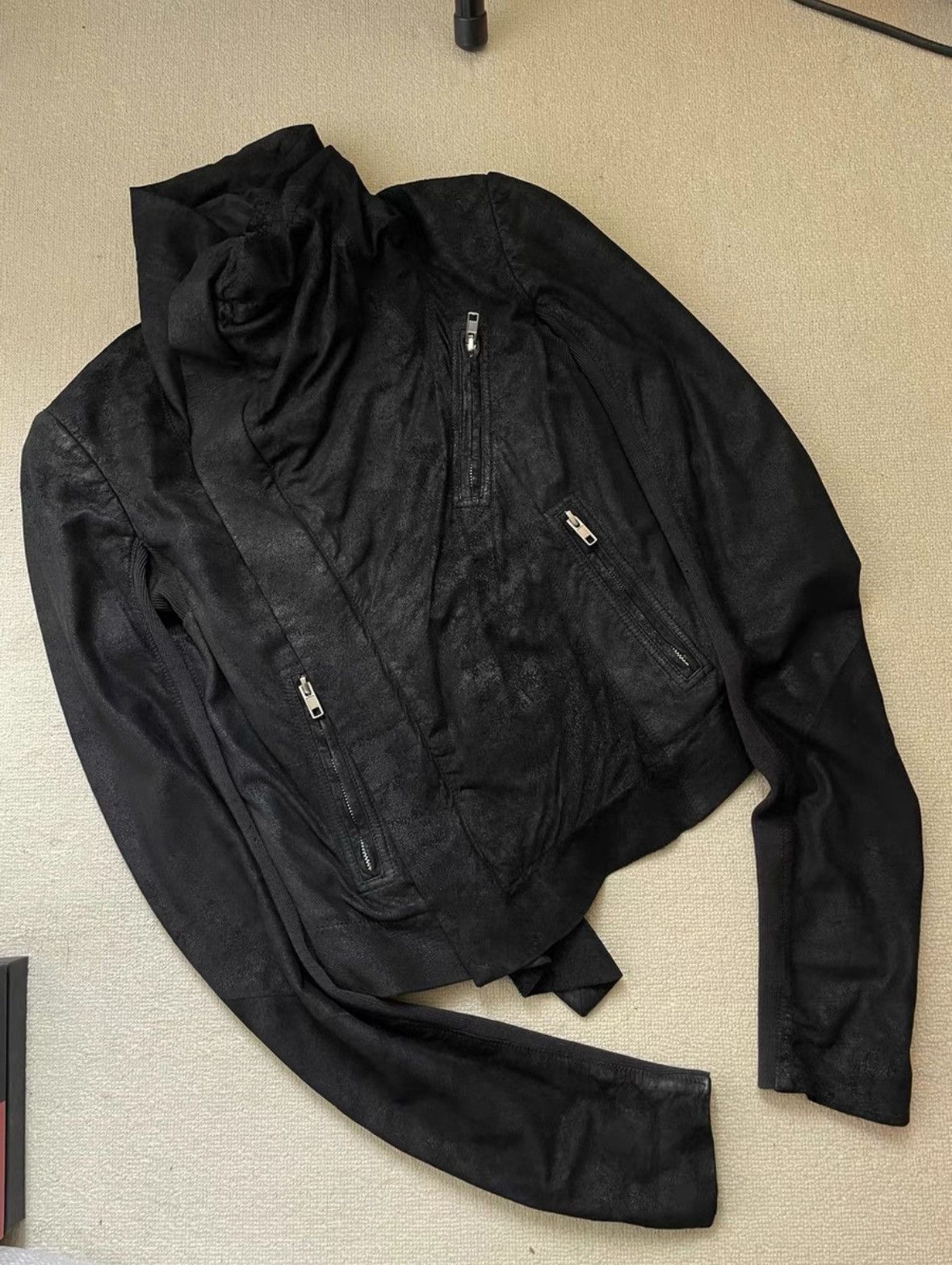 Rick Owens Rick Owens FW15 Leather Biker Jacket Size S / US 4 / IT 40 - 3 Thumbnail