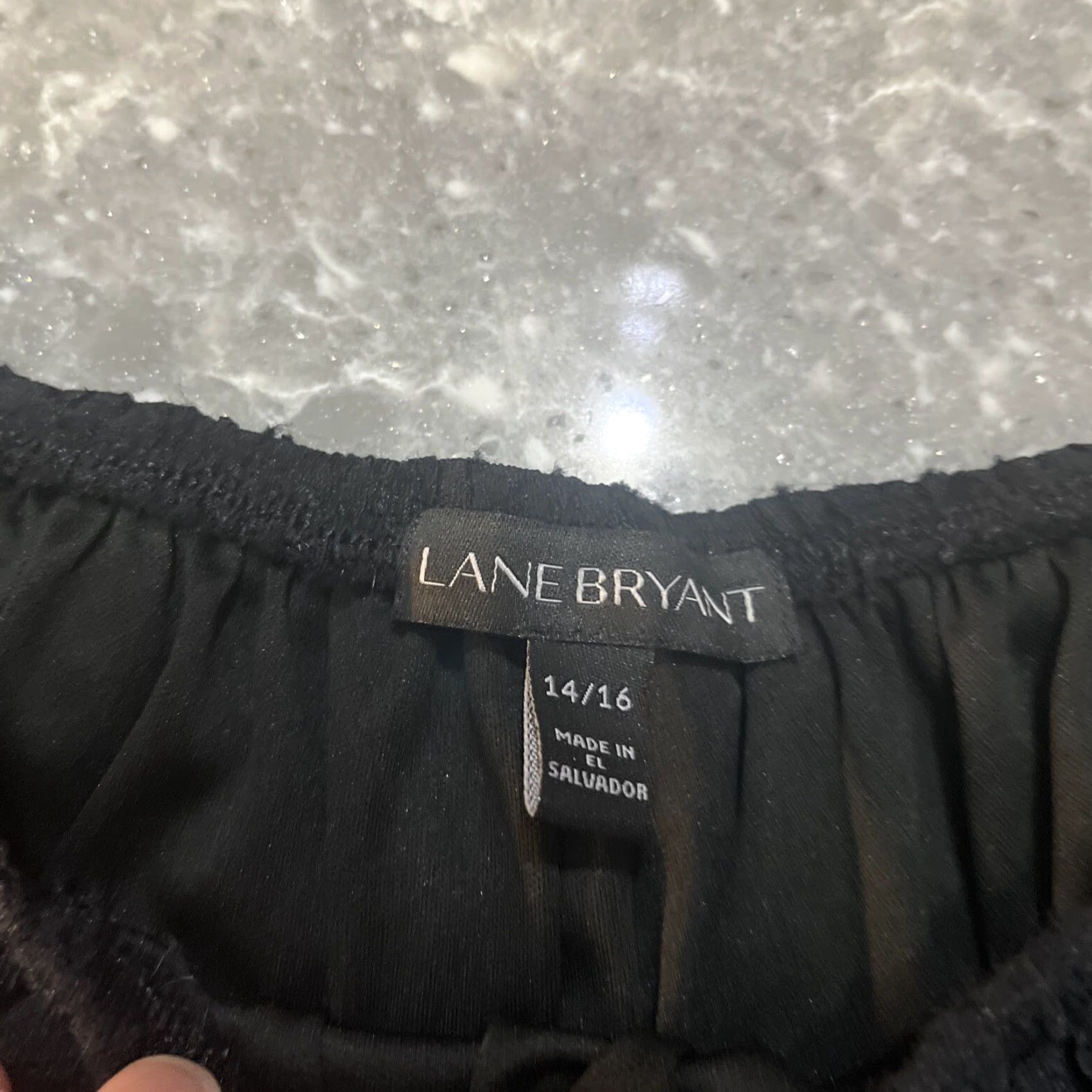 Vintage Lane Bryant Blouse 14/16 Ladies Plus Floral Lace Black Shirt Womens Size XL / US 12-14 / IT 48-50 - 3 Thumbnail