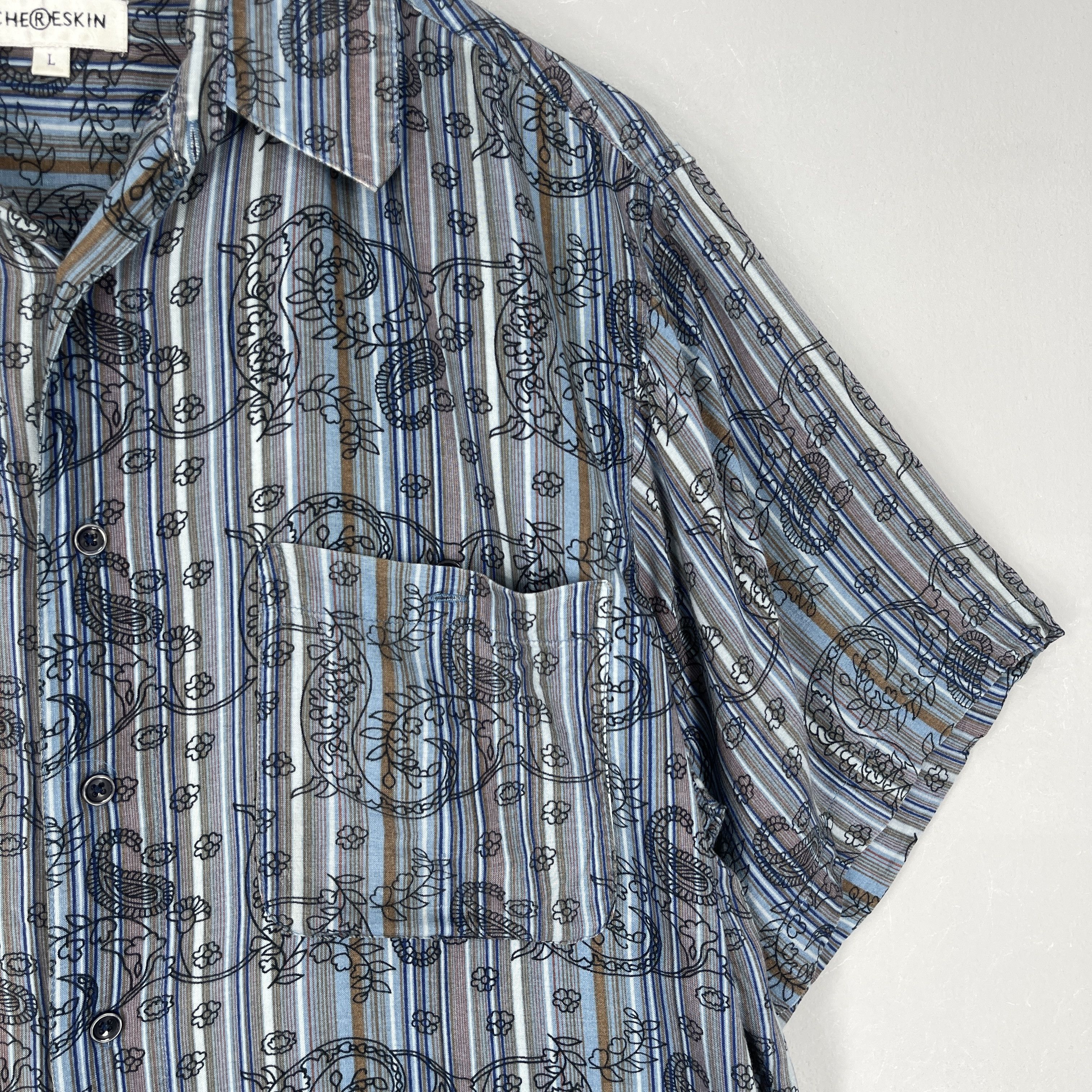 Vintage Vintage CHERESKIN Paisley Floral Motive Hawaii Shirt Size US L / EU 52-54 / 3 - 3 Thumbnail