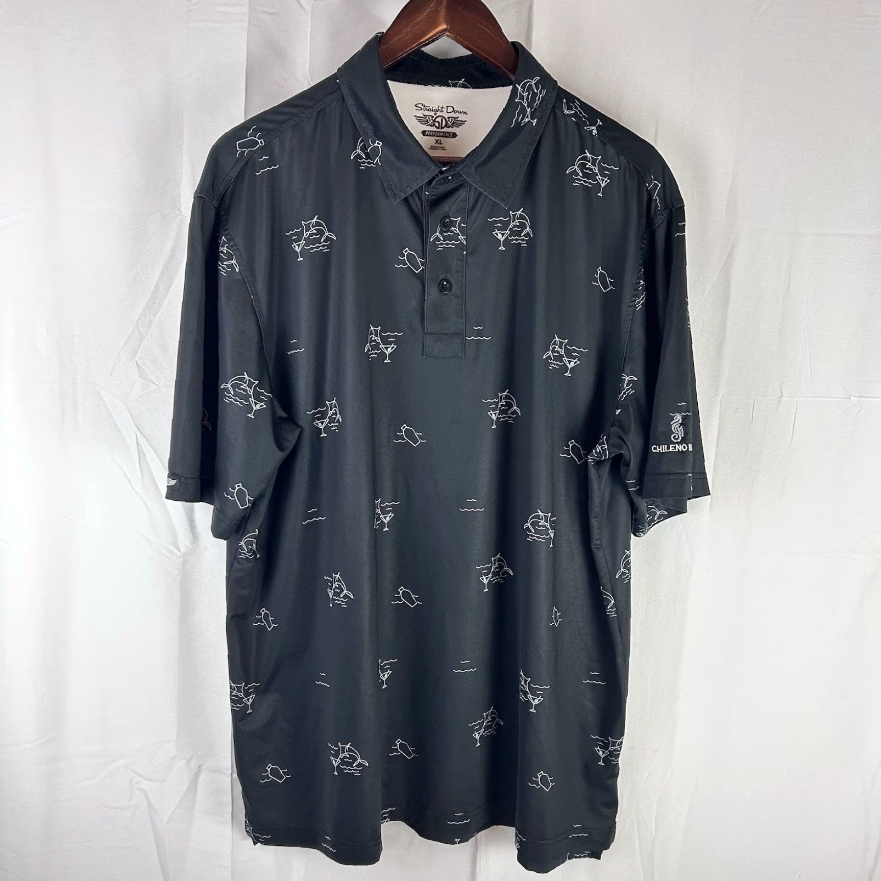 Vintage Straight Down Shirt Mens XL Polo Golf Breathable Performance Cowboys? Size US XL / EU 56 / 4 - 2 Thumbnail