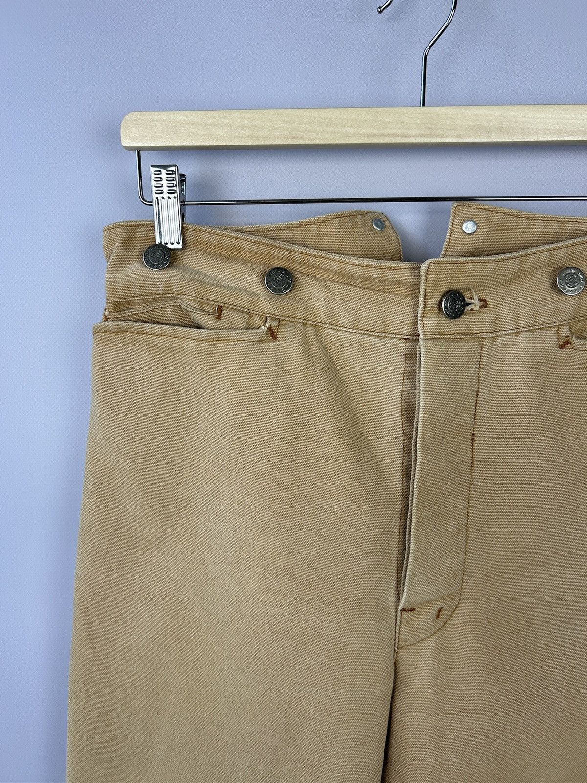 Cowboy Equipment × Vintage Vtg WAH Maker Jeans Size Frontier Buckle Back Button Fly 90s Size US 30 / EU 46 - 3 Thumbnail