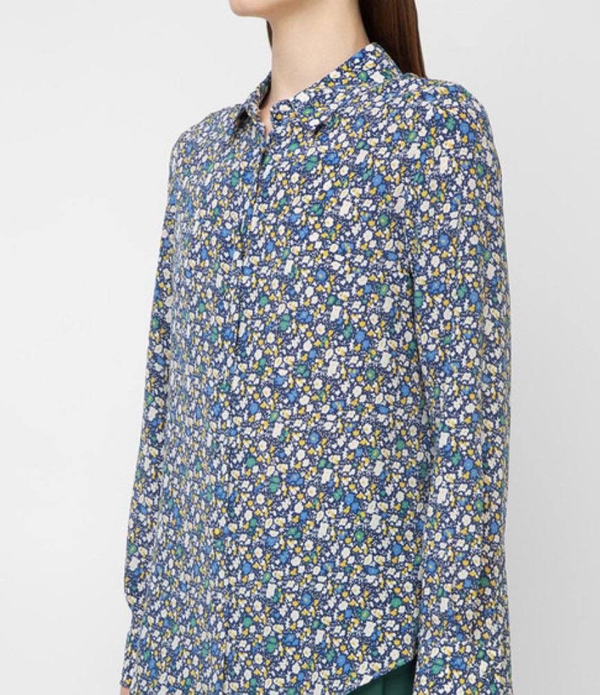 Max Mara × Weekend Max Mara Max Mara Weekend 100% silk floral pattern blouse shirt Size M / US 6-8 / IT 42-44 - 2 Thumbnail