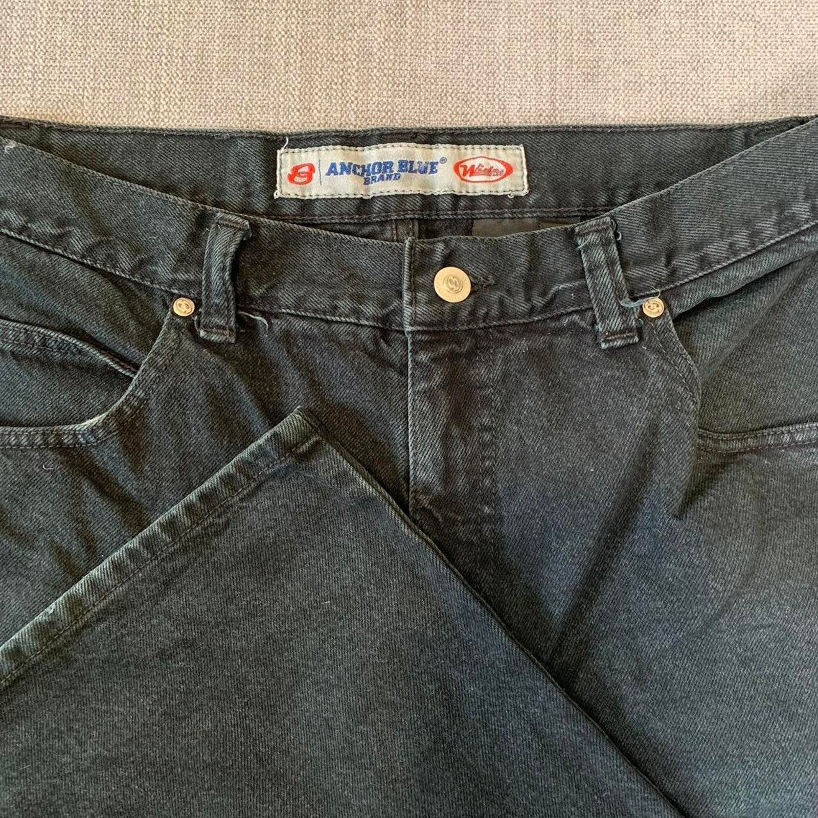Anchor Blue Y2K Anchor Blue Wide Leg Black Denim Jeans Size US 36 / EU 52 - 1 Thumbnail