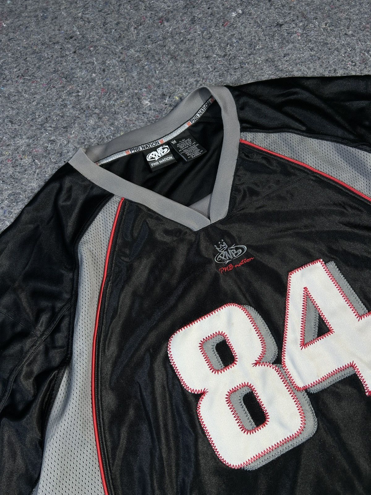Vintage Y2K PNB Nation Hip Hop Baggy 84 Black Jersey XL
