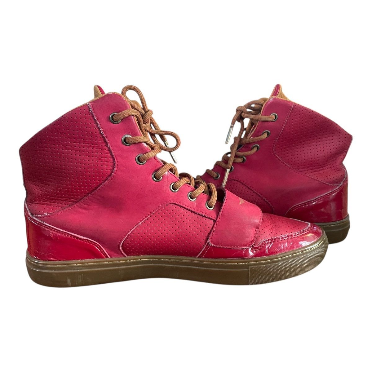Creative Recreation Creative Recreation Cesario High Top Red Fashion Sneakers Size US 9.5 / EU 42-43 - 3 Thumbnail