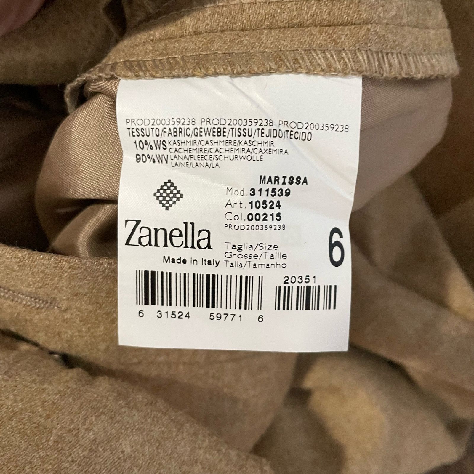 Loro Piana × Zanella Zanella x Loro Piana Tan Trousers 6 Womens Cashmere Straight Size 28" / US 6 / IT 42 - 6 Thumbnail