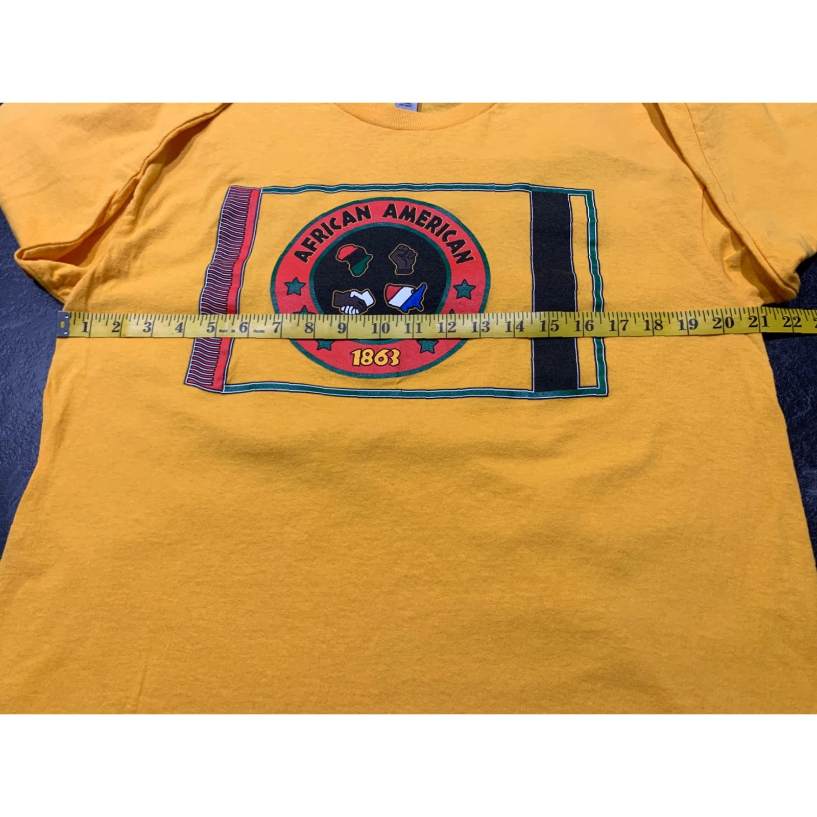 Vintage VINTAGE American T-Shirt Long Sleeve Large Yellow African American 1863 Black Doctoral Network Mens Size US L / EU 52-54 / 3 - 3 Thumbnail