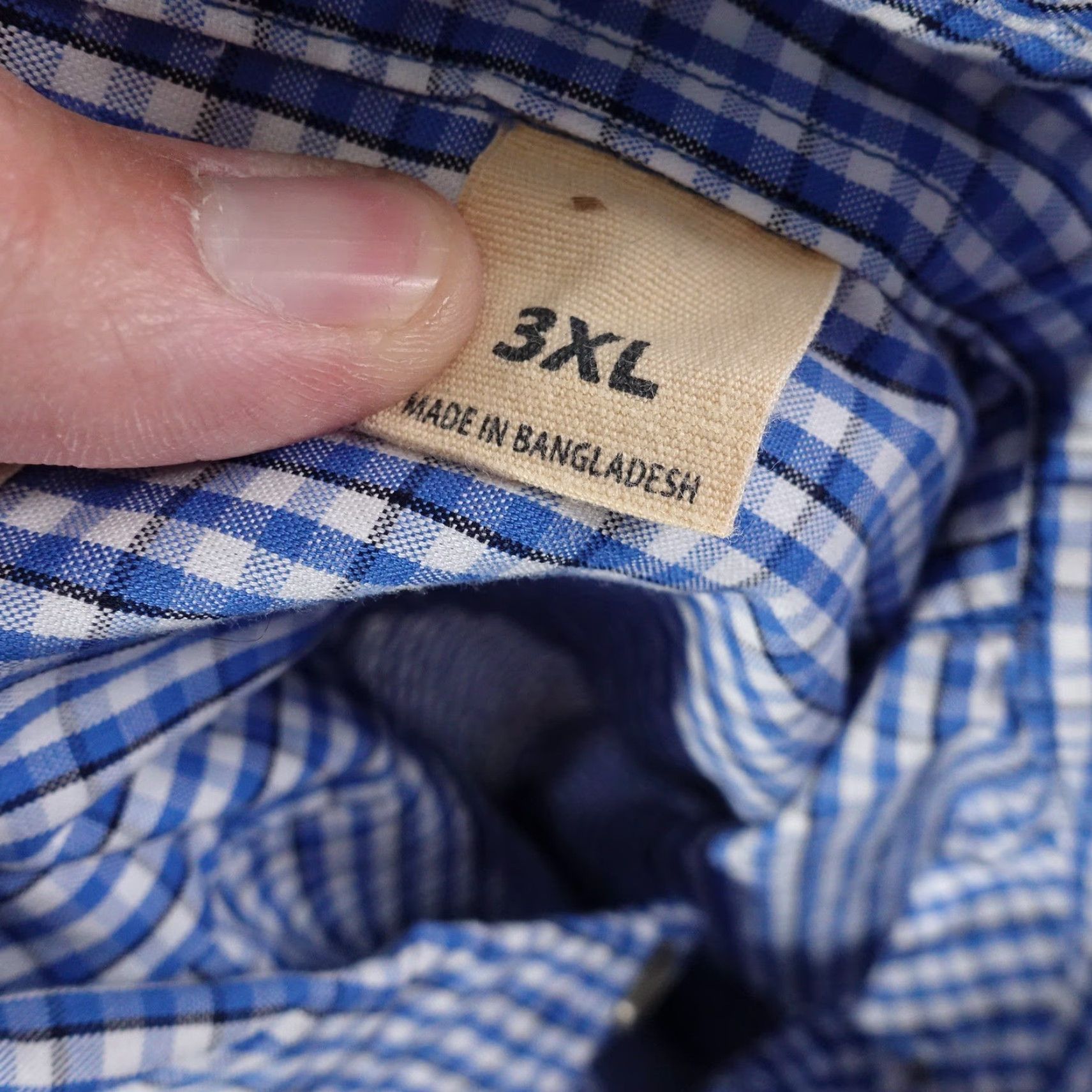 Vintage Red Head Band Co Blue Gingham Check Button Down Shirt Mens 3XL Size US XXL / EU 58 / 5 - 7 Thumbnail