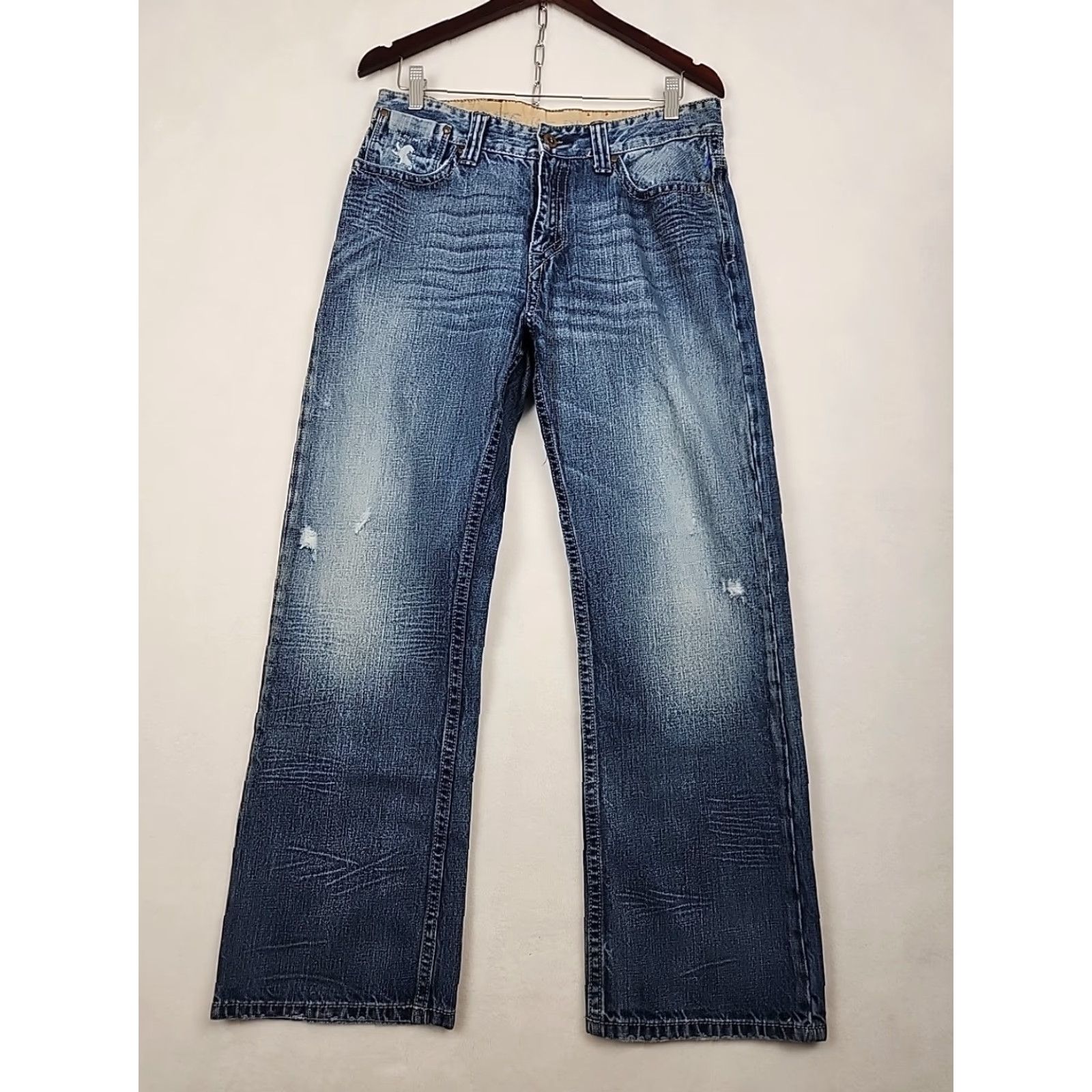 Vintage King of Prides Jeans Boot Cut 33x30 Vintage Regular Rise Washed Blue 100% Cotton Men’s Size US 33 - 5 Thumbnail