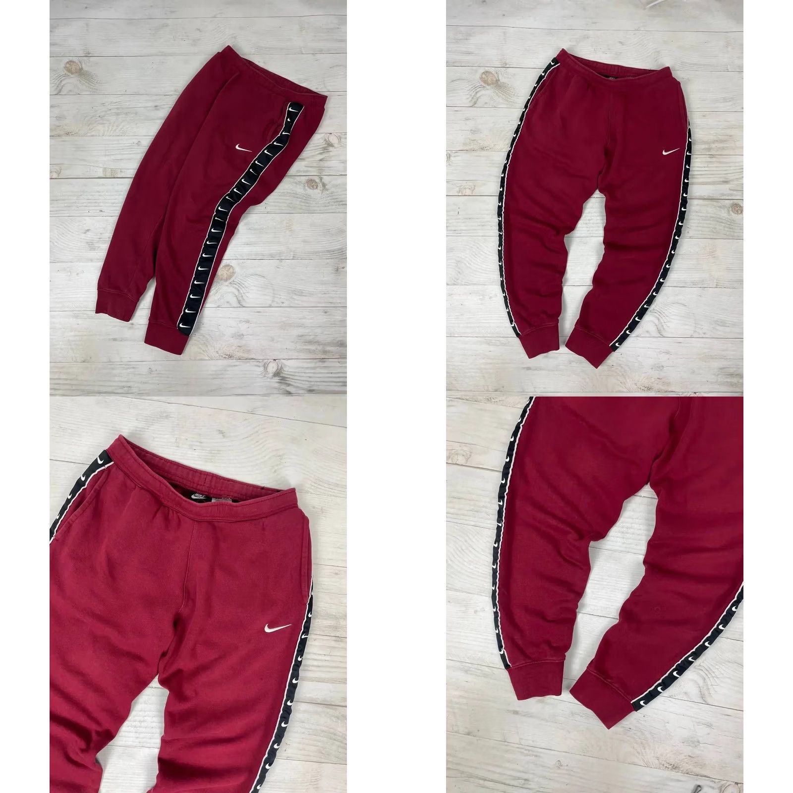 Nike VINTAGE Nike Tracksuit Hoodie And Pants M Burgundy Lampas Swoosh Y2K Men Size US M / EU 48-50 / 2 - 9 Thumbnail