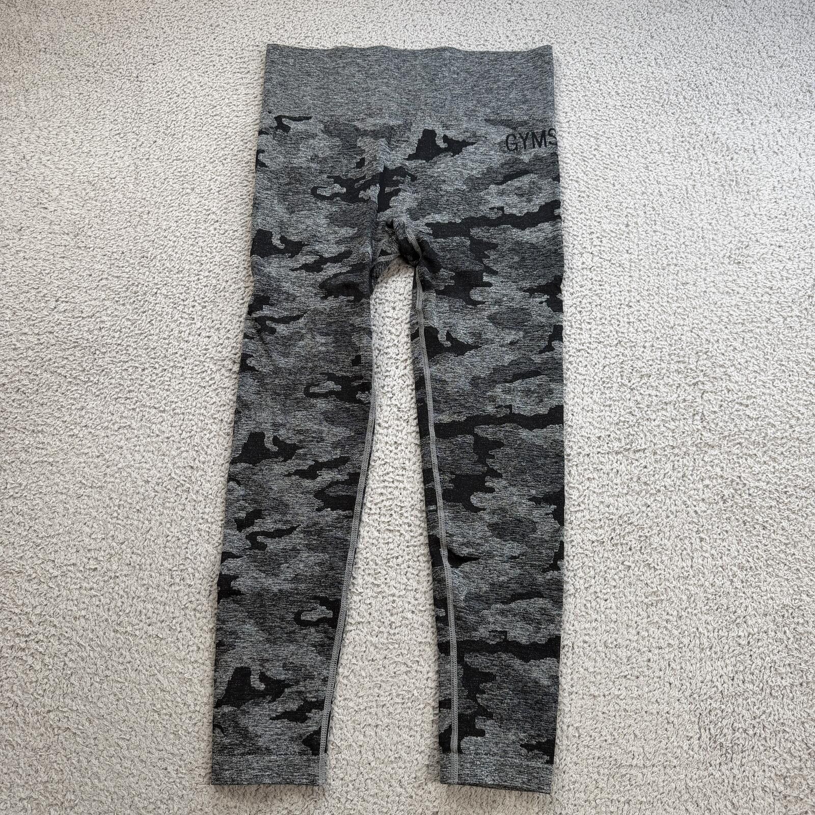 Gymshark Gymshark Grey Black Camo Seamless Leggings Womens S Size 28" / US 6 / IT 42 - 2 Thumbnail