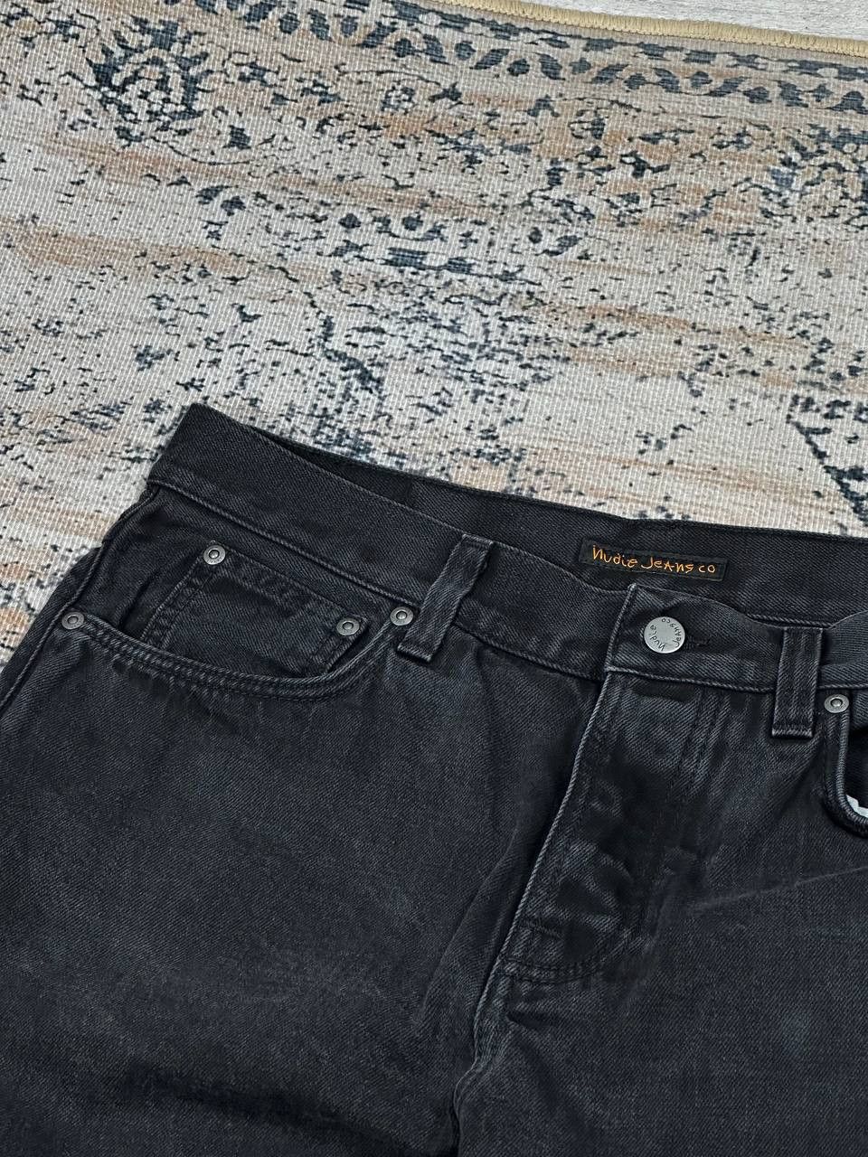 Nudie Jeans Nudie wide leg jeans Black Faded Denim Made In Italy Size US 33 - 4 Thumbnail