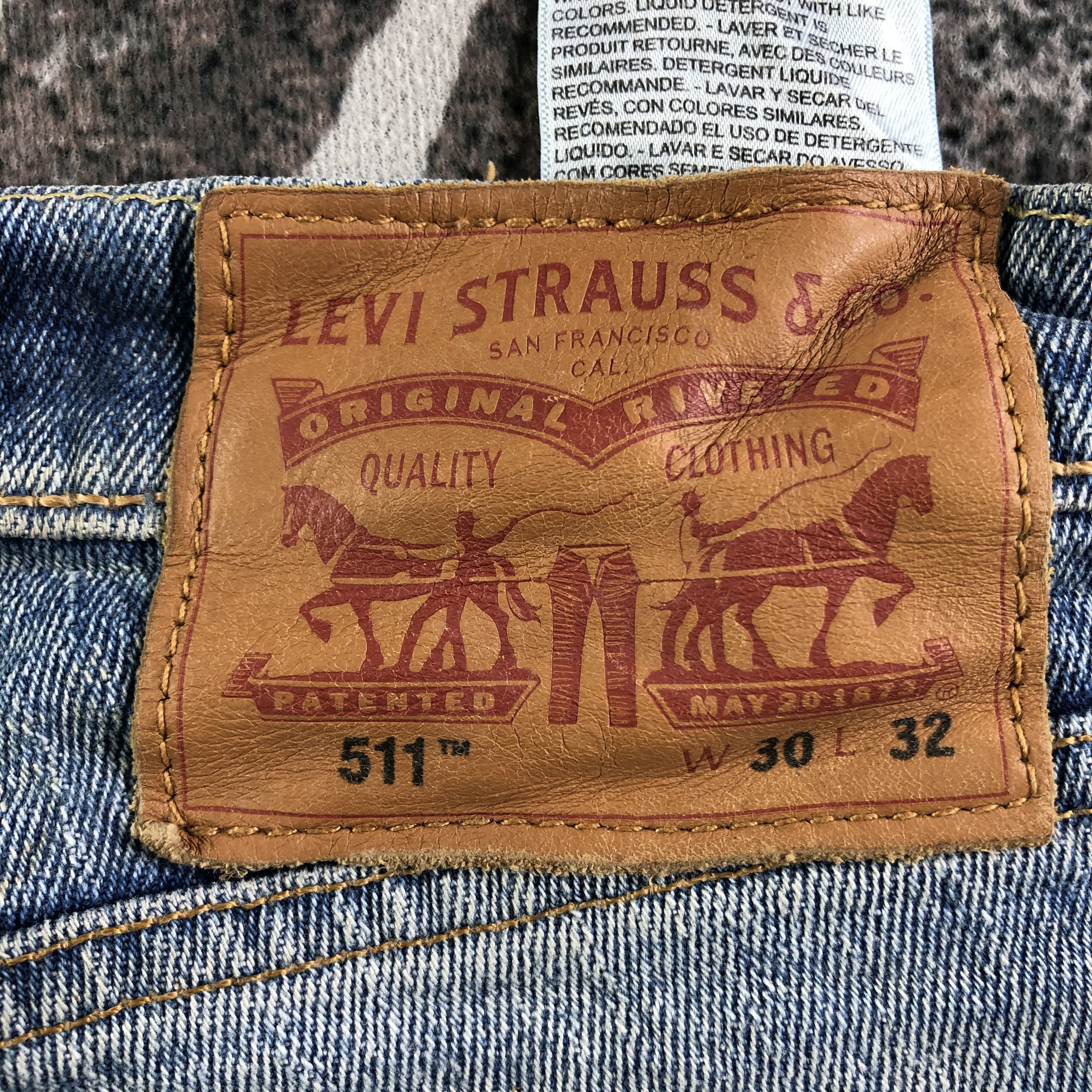 Levi's Levis 511 Jeans Distressed Denim KJ3078 Size US 30 / EU 46 - 5 Thumbnail