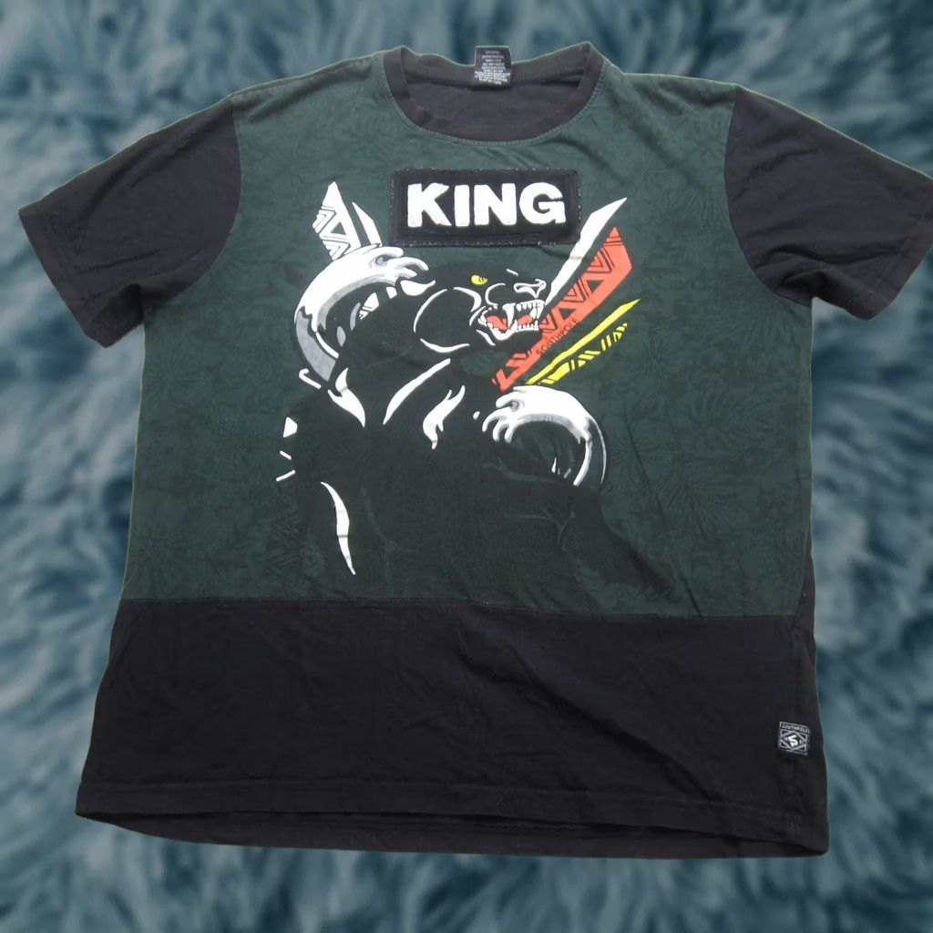 Southpole VINTAGE Southpole Shirt Mens Large Green King Jaguar Print Streetwear 90s Y2K Hiphop Mens Shirts Size US L / EU 52-54 / 3 - 1 Thumbnail