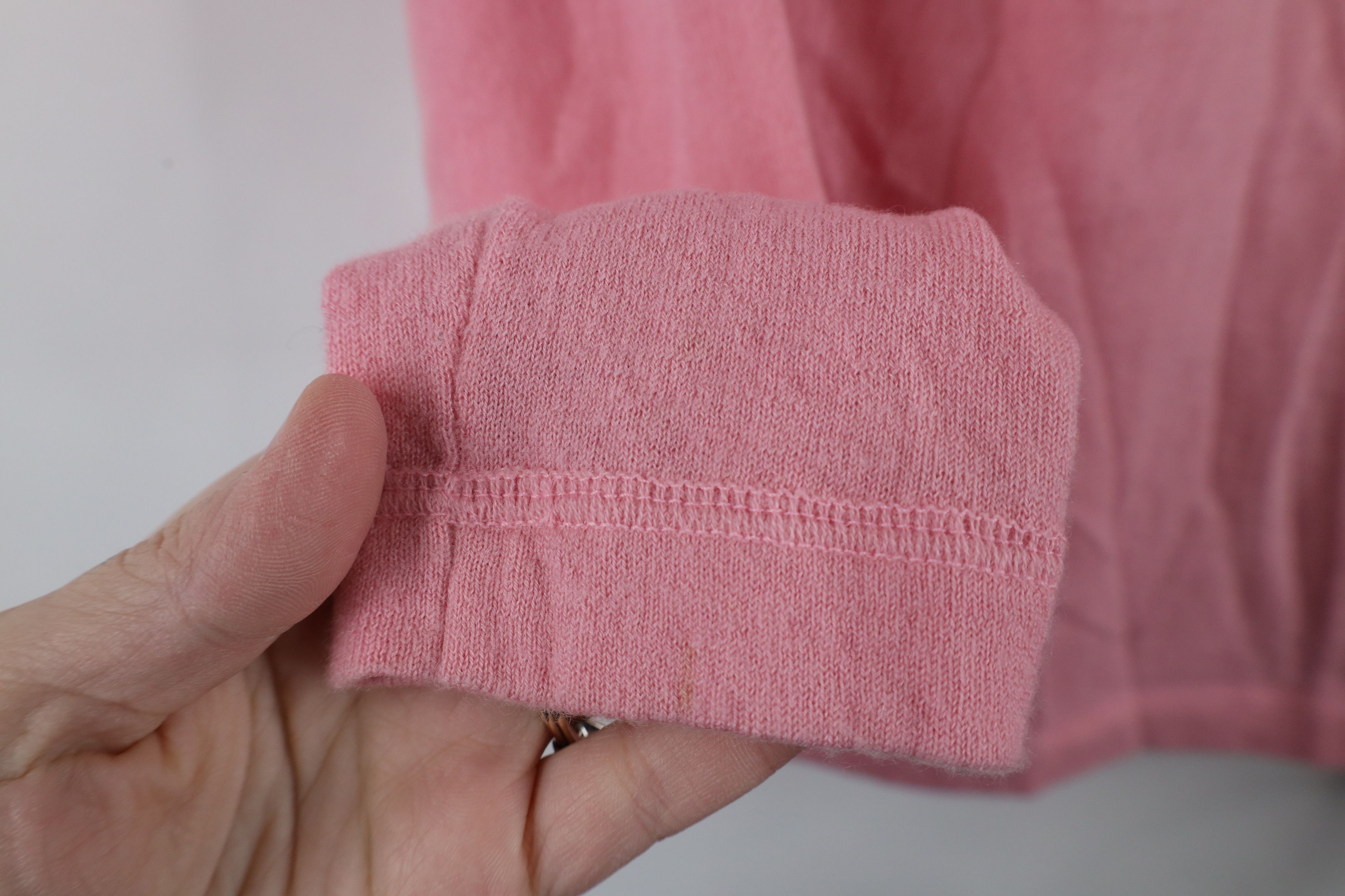 Vintage Vintage 90s Streetwear Blank Soft Cashmere Knit Sweater Pink Size L / US 10 / IT 46 - 6 Thumbnail