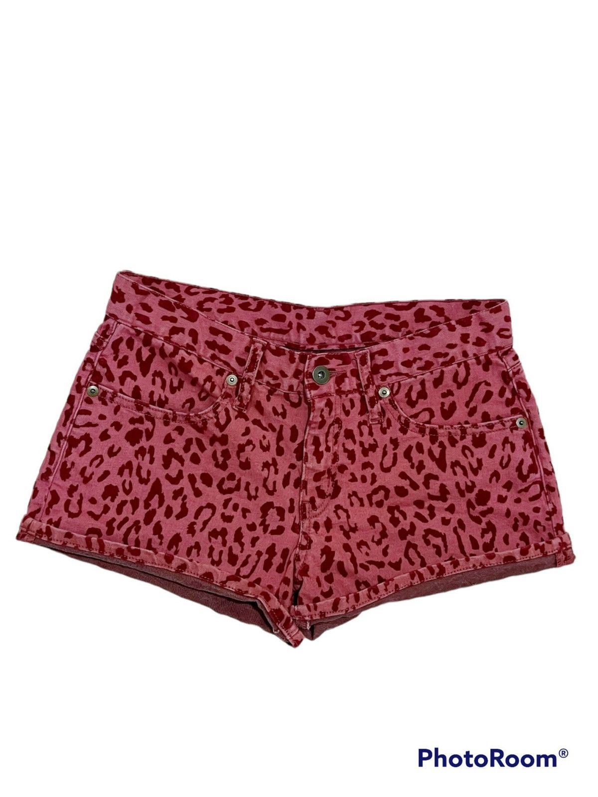 Japanese Brand Vintage Y2K Red leopard shorts 🐆 Size 26" / US 2 / IT 38 - 1 Thumbnail