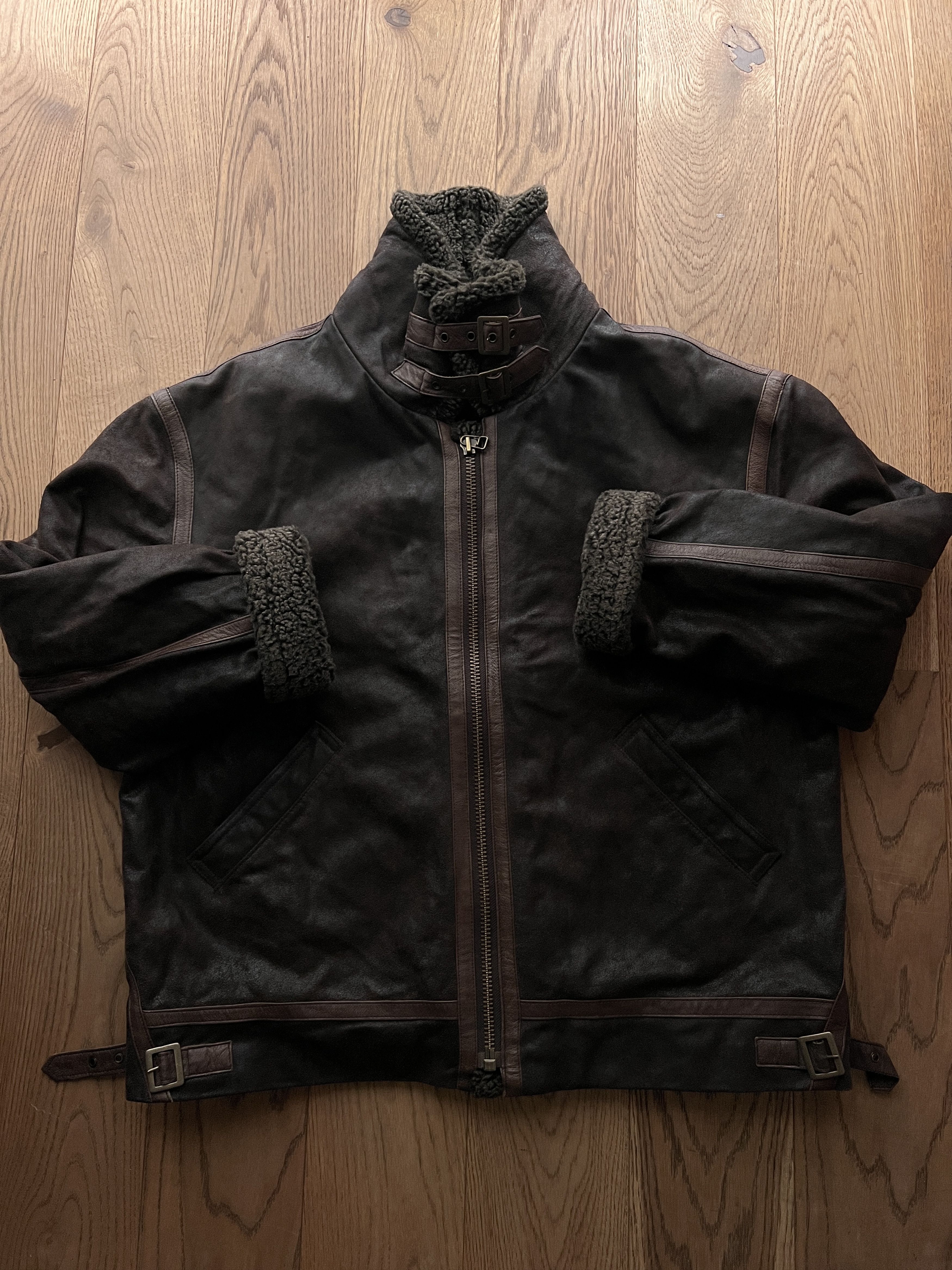 Genuine Leather 14th Addiction Yohji Yamamoto style leather aviator jacket Size US XL / EU 56 / 4 - 8 Thumbnail