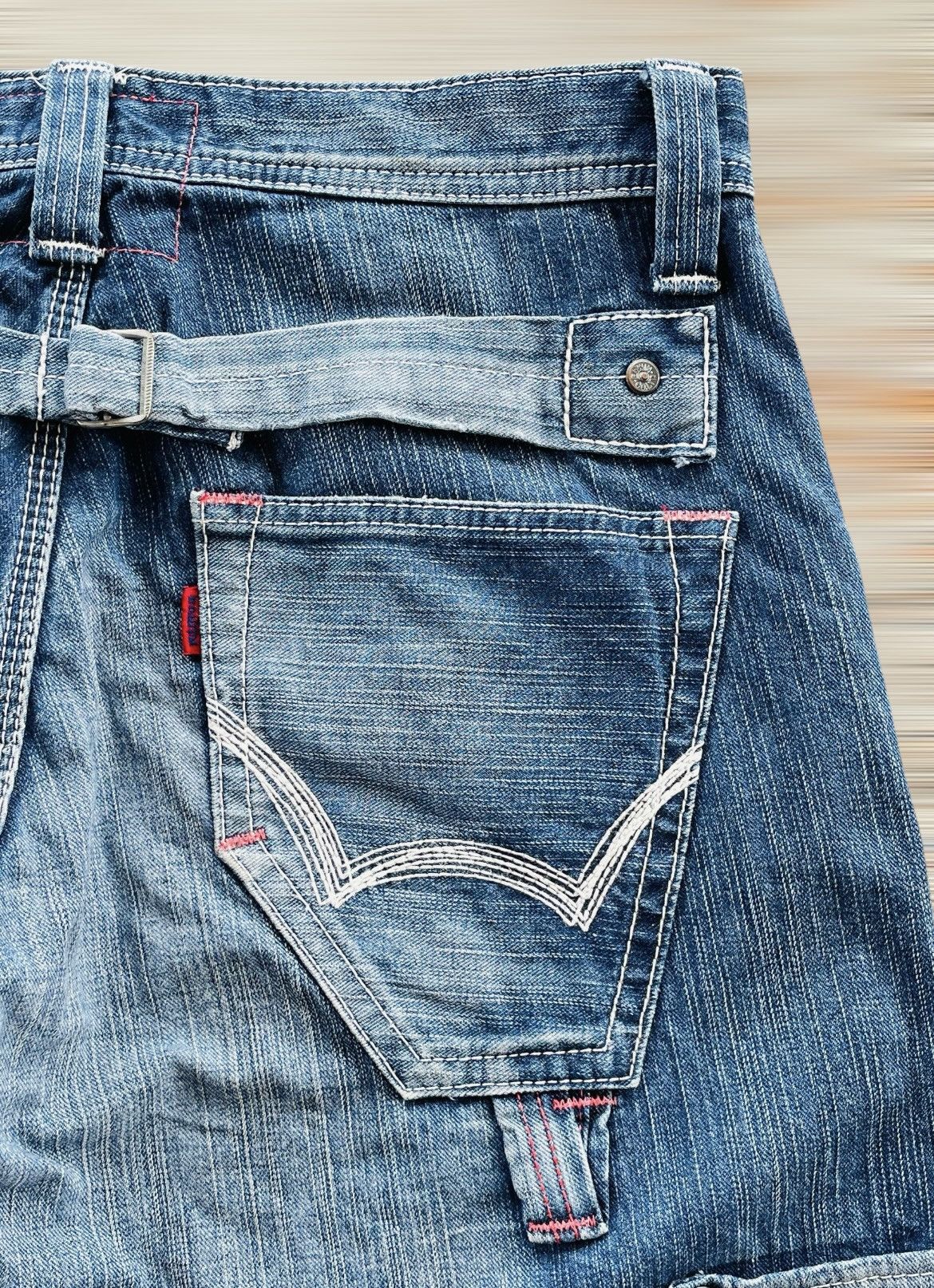 Designer × Edwin × If Six Was Nine EDWIN 503 BLUE TRIP SHORT JEANS Size US 33 - 6 Thumbnail