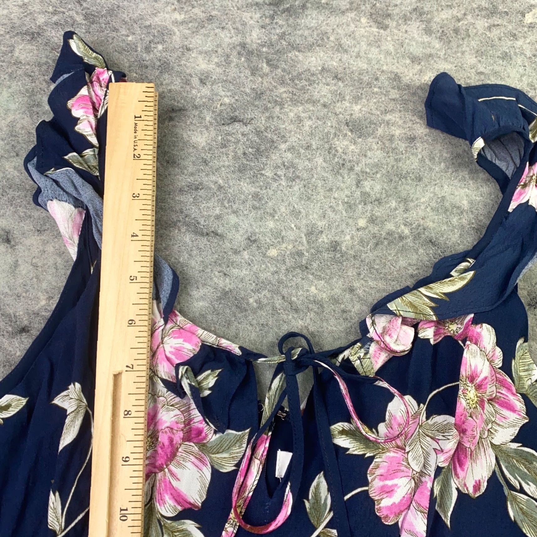 Vintage CUPCAKES AND CASHMERE Womens Mini Dress Size 4 Blue Floral Halter Casual Size S / US 4 / IT 40 - 7 Thumbnail