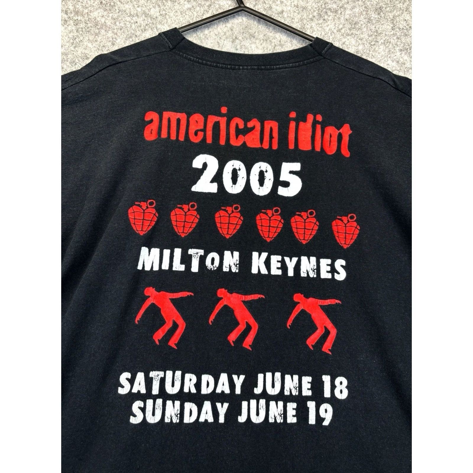 Fruit Of The Loom VINTAGE Green Day T Shirt American Idiot Milton Keynes Bowl 2005 Event Tour L Mens Rock Shirt Size US L / EU 52-54 / 3 - 4 Thumbnail