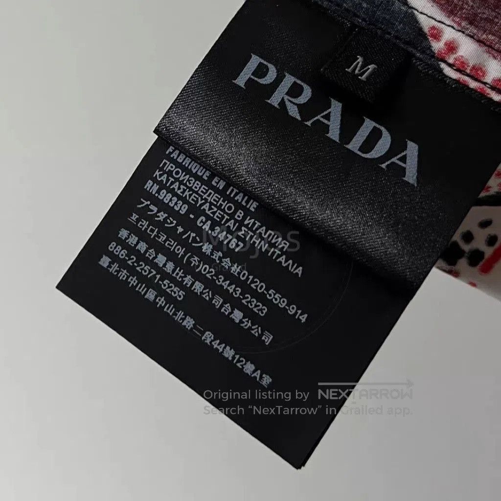 Prada Prada Red Pattern S/S shirt mojos9181053. Size US M / EU 48-50 / 2 - 6 Thumbnail