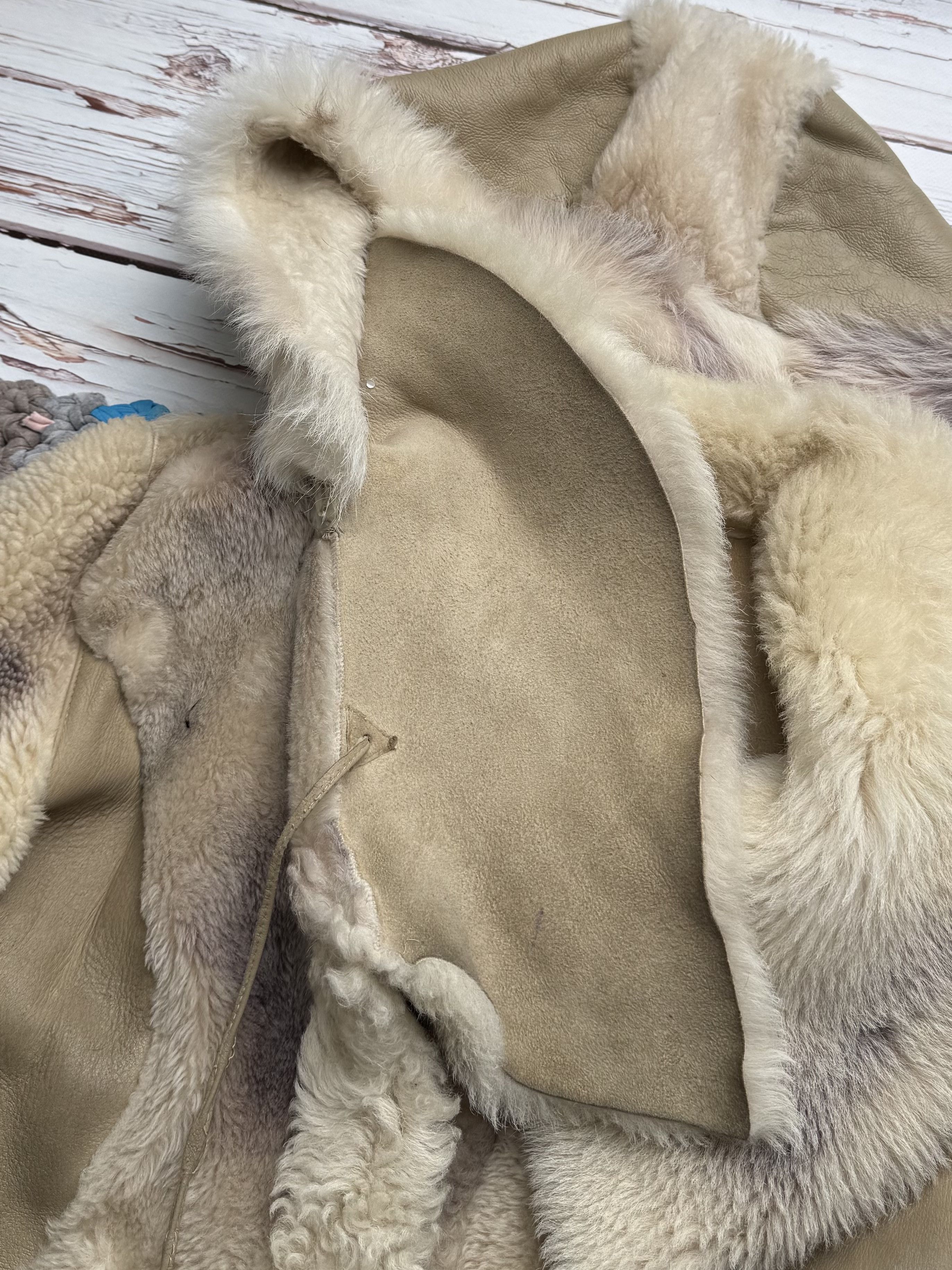 Vintage Vintage Real Sheepskin Hooded Coat (ET1)(D15) Size XL / US 12-14 / IT 48-50 - 13 Thumbnail