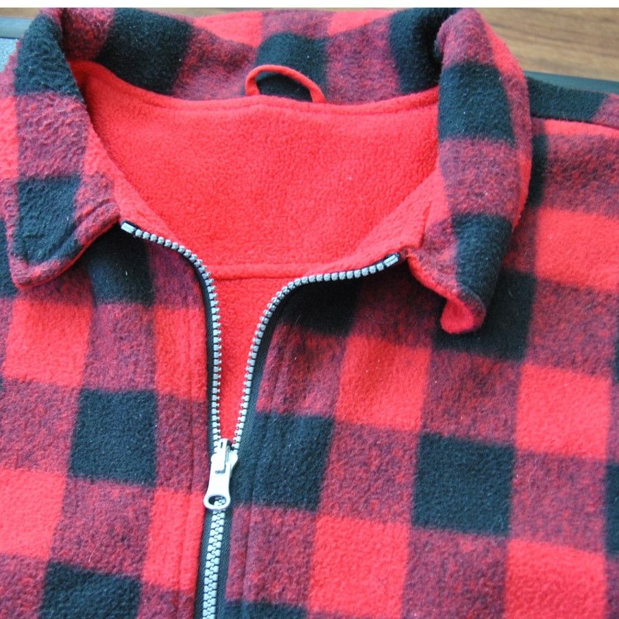 Marlboro Marlboro Reversible Quarter zip Plaid Sweater Red Size US L / EU 52-54 / 3 - 5 Thumbnail