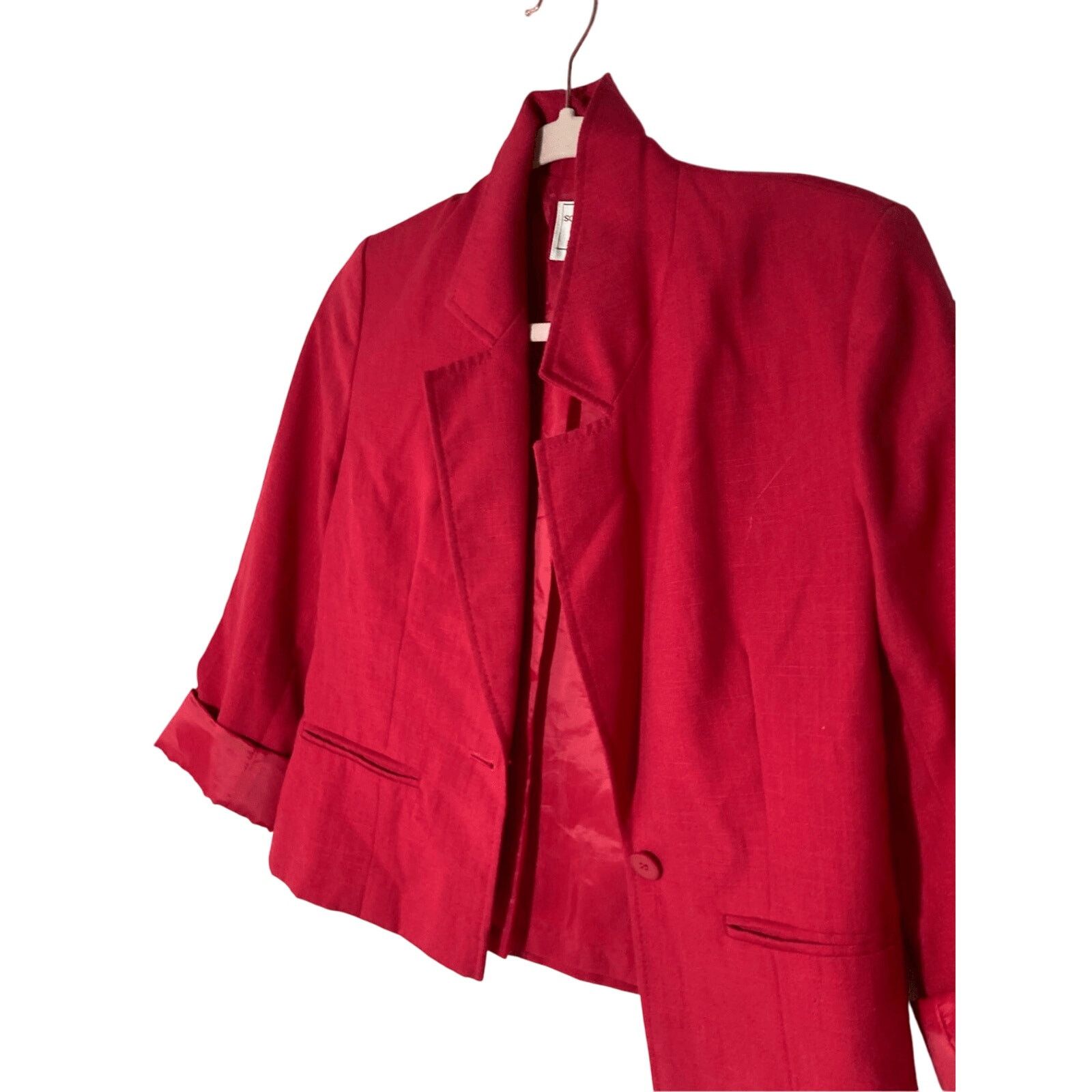 Pendleton Pendleton Petite Women’s Barbiecore Pink Silk-Blend Blazer 4 Size S / US 4 / IT 40 - 3 Thumbnail